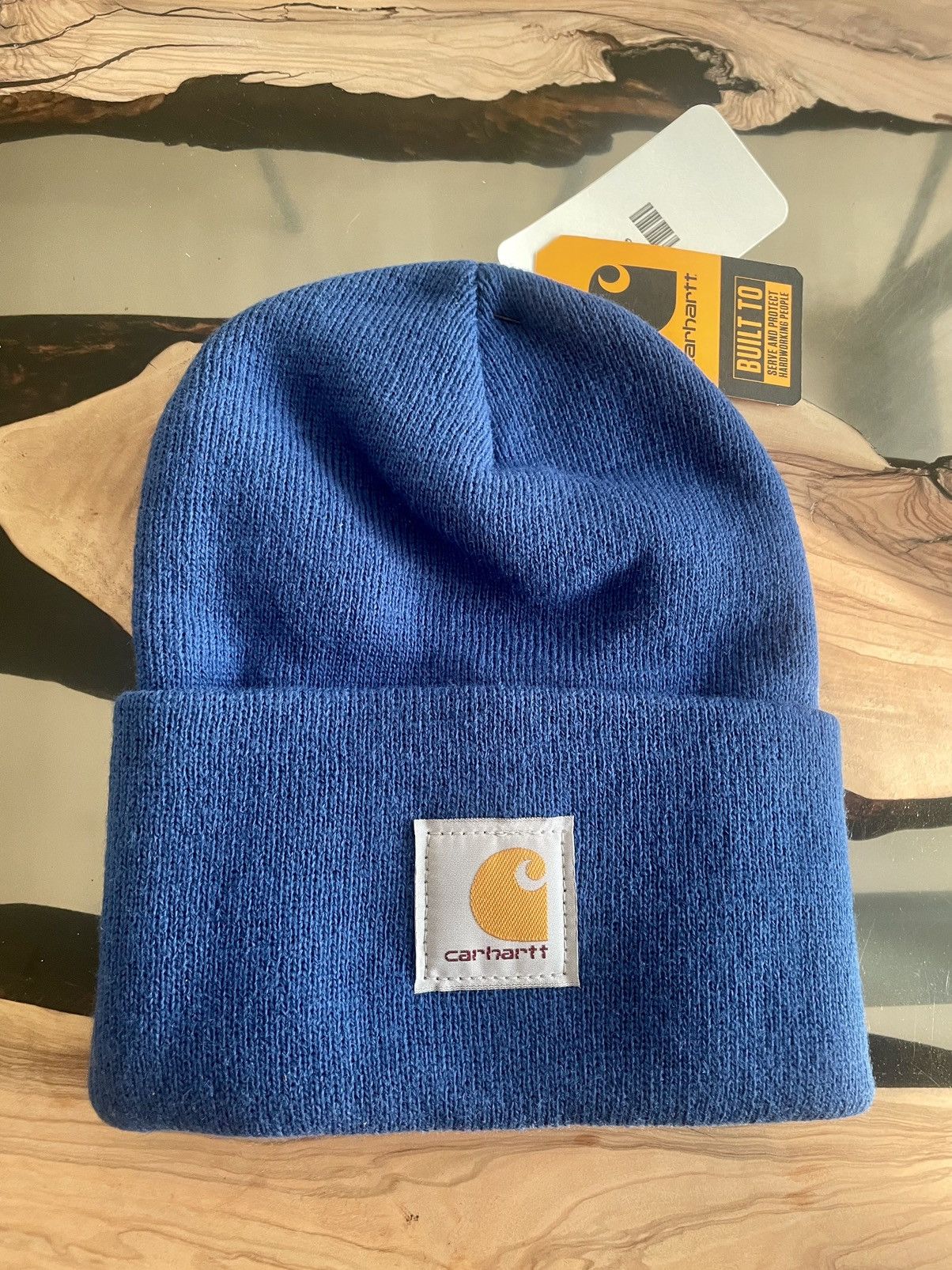 Carhartt Carhartt Stitch Knit Cuff OG Badge Logo Beanie in Blue Size ONE SIZE - 2 Thumbnail
