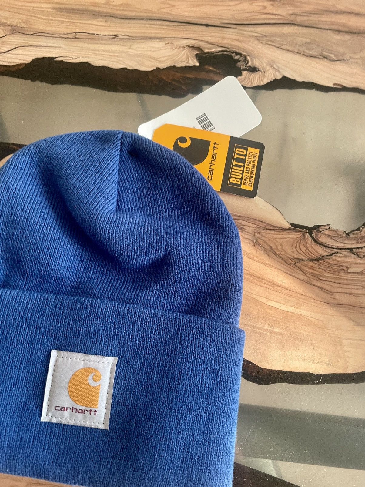Carhartt Carhartt Stitch Knit Cuff OG Badge Logo Beanie in Blue Size ONE SIZE - 5 Thumbnail