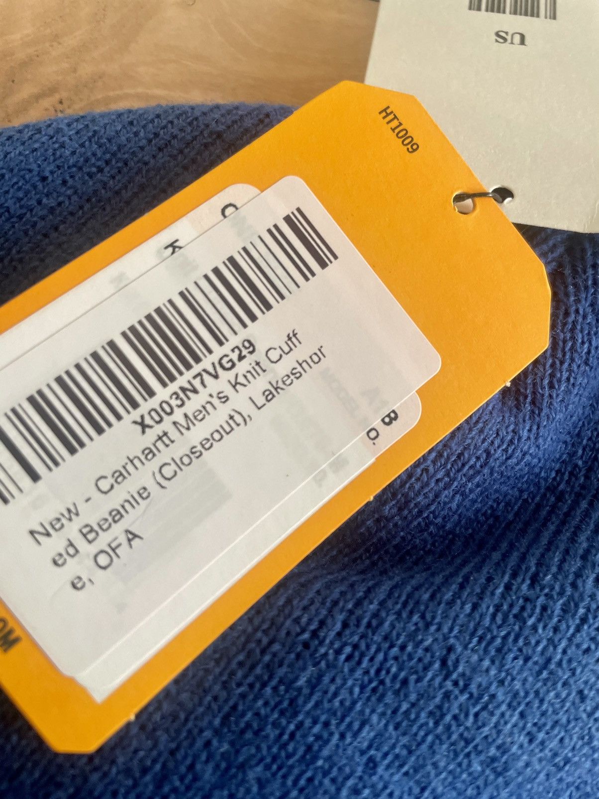 Carhartt Stitch Knit Cuff OG Badge Logo Beanie in Blue