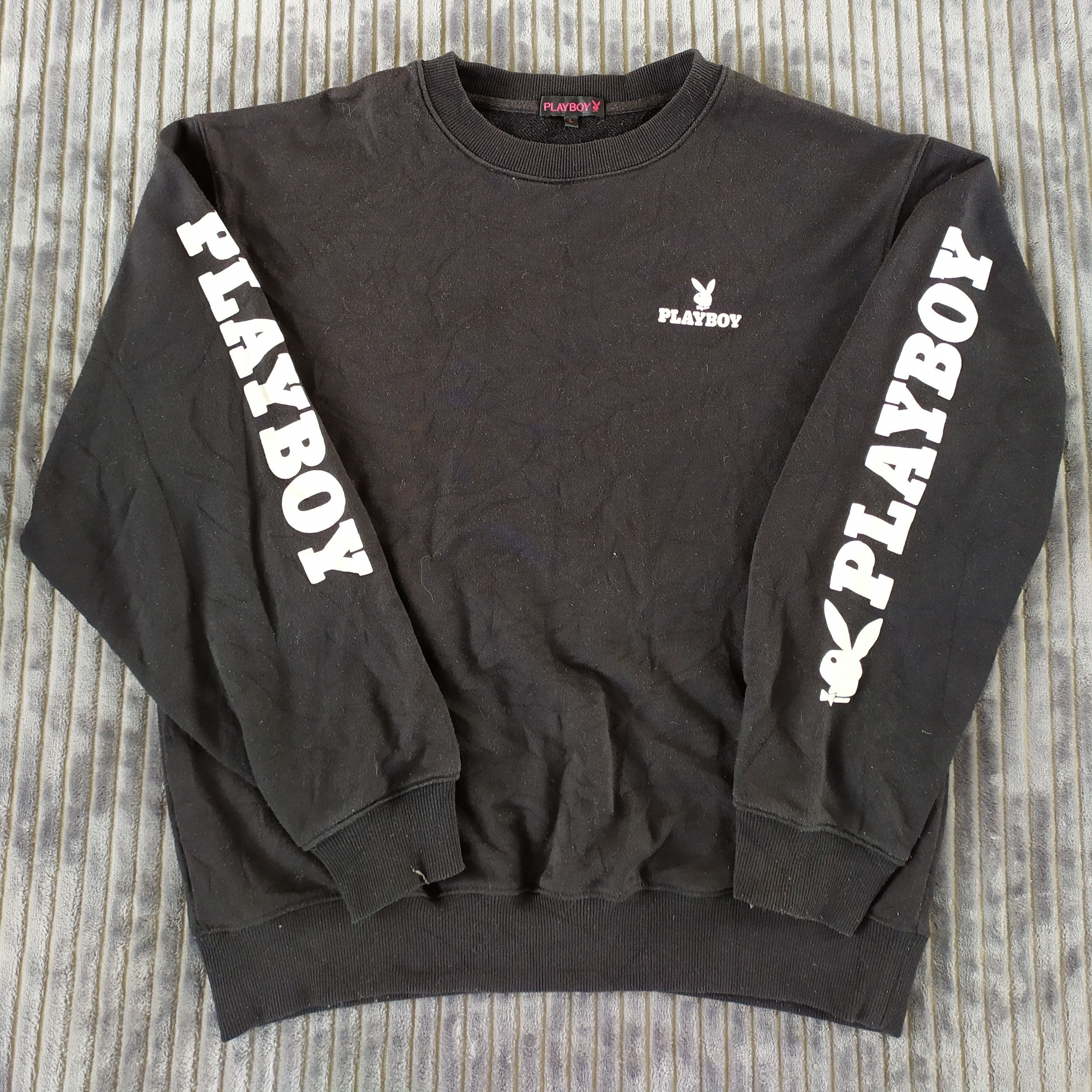 Playboy × Vintage Vintage PLAYBOY big logo Sweatshirt Size US M / EU 48-50 / 2 - 2 Thumbnail
