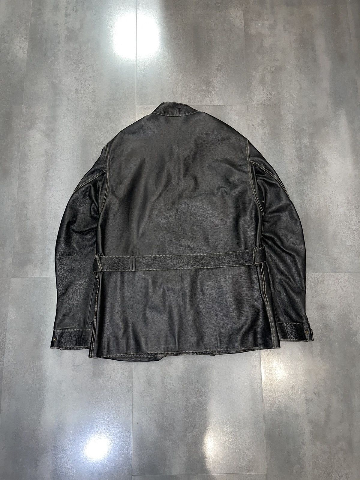 Gucci SS02 Gucci 3D Pockets Leather Military Jacket Size US M / EU 48-50 / 2 - 12 Thumbnail