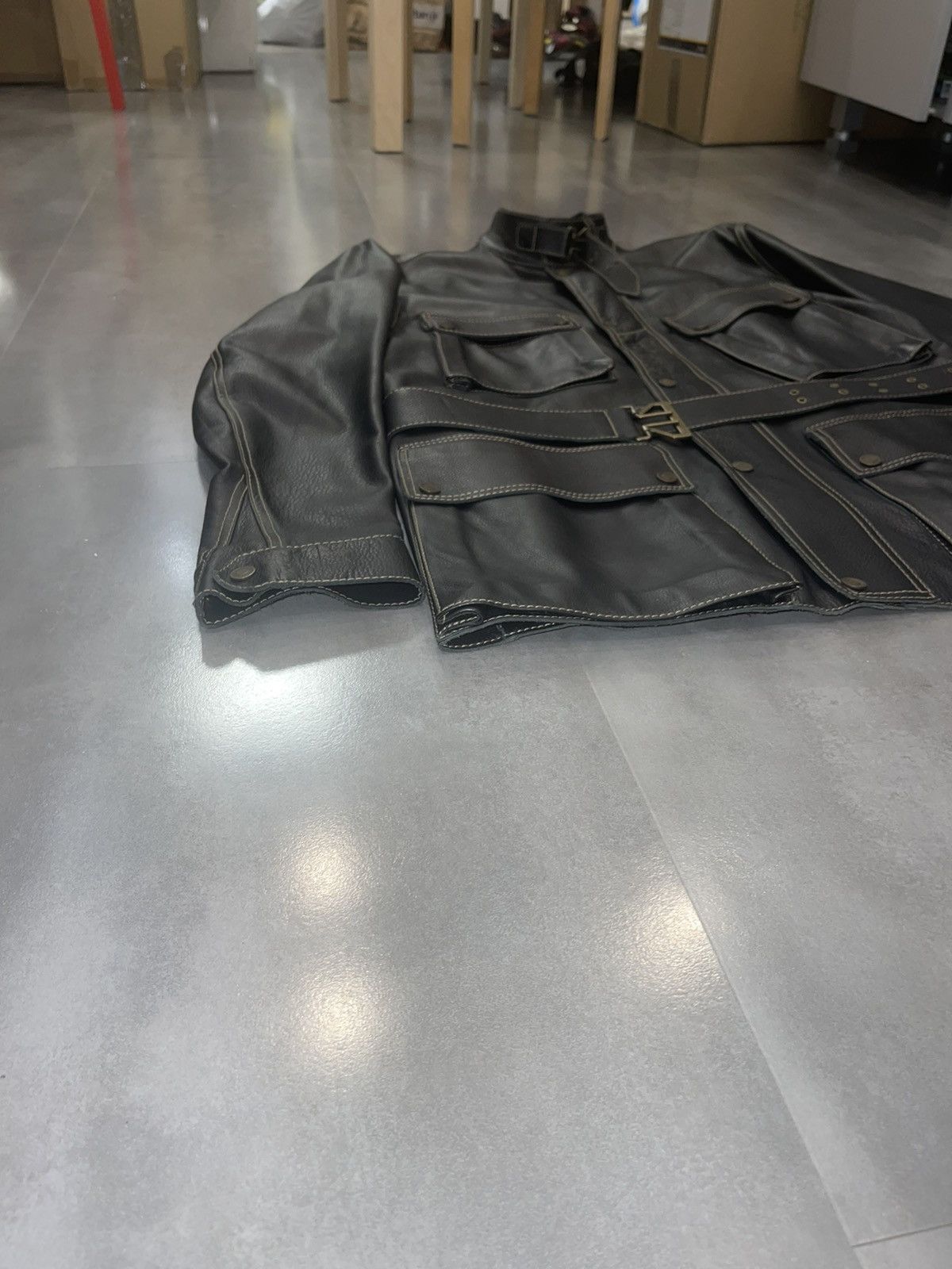 Gucci SS02 Gucci 3D Pockets Leather Military Jacket Size US M / EU 48-50 / 2 - 9 Thumbnail