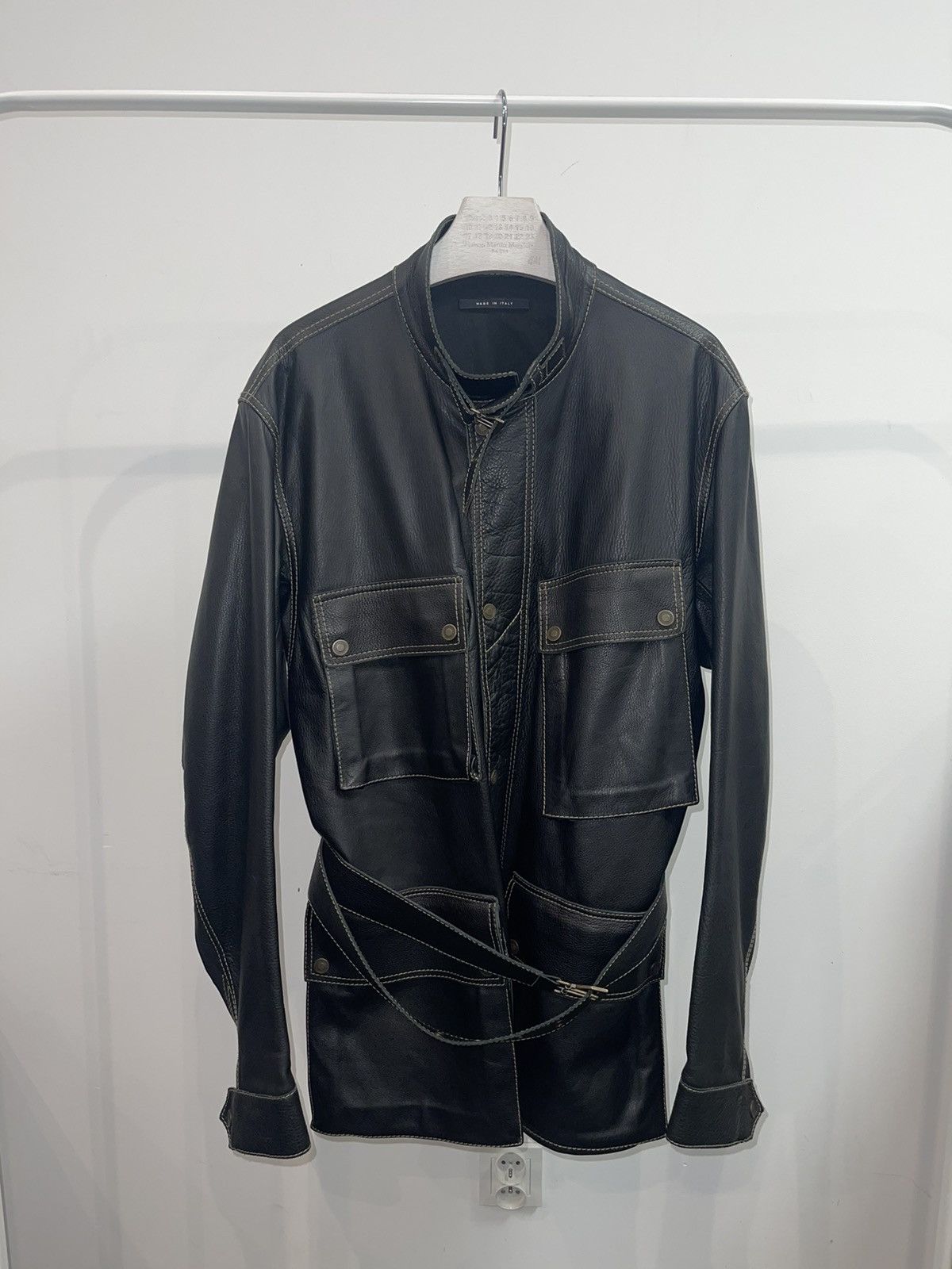 Gucci SS02 Gucci 3D Pockets Leather Military Jacket Size US M / EU 48-50 / 2 - 6 Thumbnail