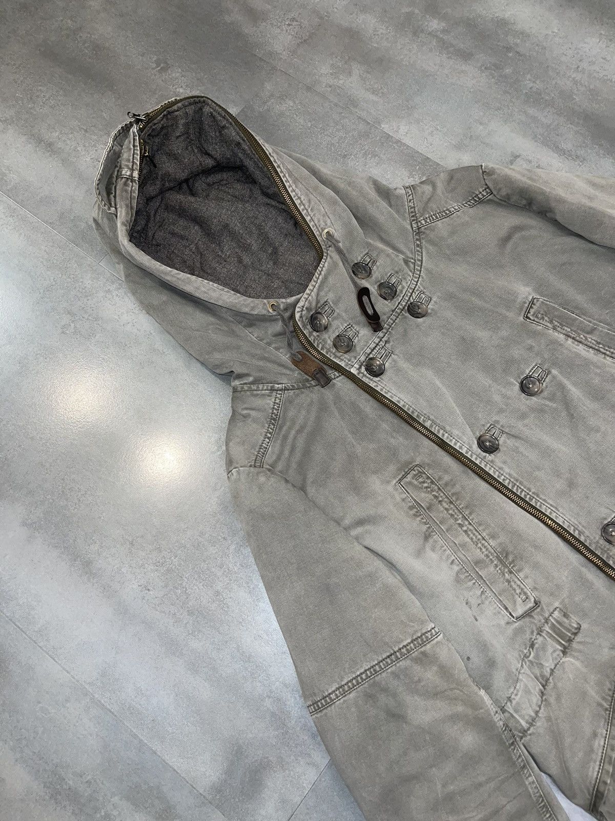 Dolce & Gabbana AW04 Archive Dolce & Gabbana Technical Washed Grey Parka Size US L / EU 52-54 / 3 - 12 Thumbnail