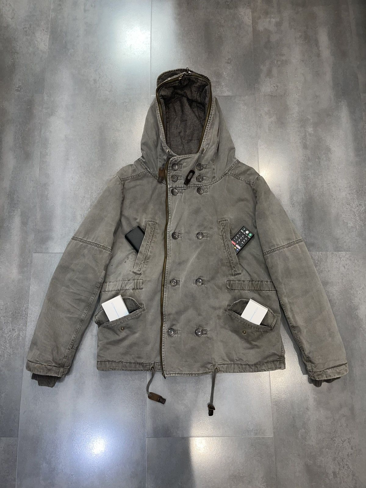 Dolce & Gabbana AW04 Archive Dolce & Gabbana Technical Washed Grey Parka Size US L / EU 52-54 / 3 - 1 Thumbnail
