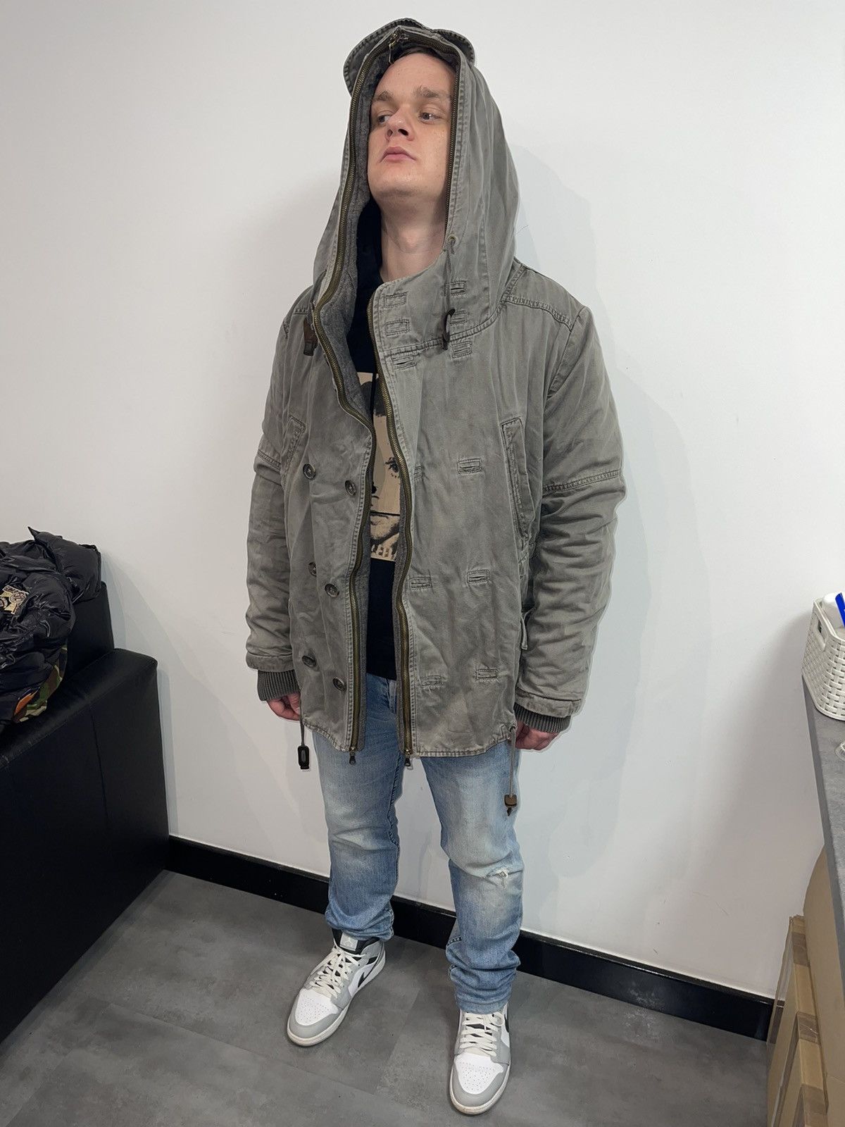 Dolce & Gabbana AW04 Archive Dolce & Gabbana Technical Washed Grey Parka Size US L / EU 52-54 / 3 - 4 Thumbnail