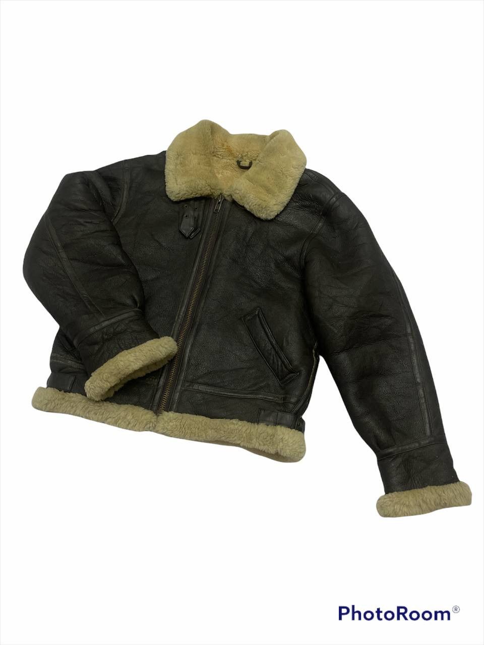 image of Type B 3 American Military Wear Sheep Skin in Dark Brown, Men's (Size Large)