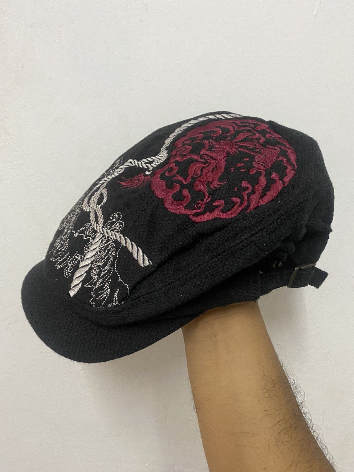 Japanese Brand 🔥Vintage🔥Full Embroid Like Sukajan Oriental Brand Flat Hat Size ONE SIZE - 2 Thumbnail