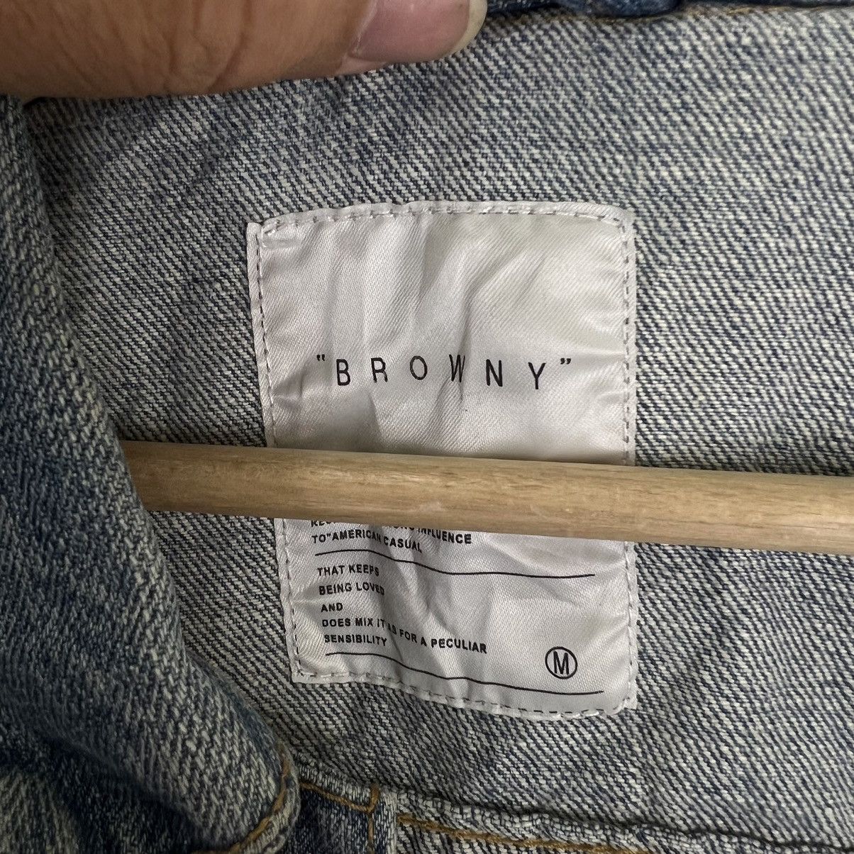 Japanese Brand VINTAGE TRUCKER DENIM JACKET CROPPED STYLE BROWNY JAPAN Size M / US 6-8 / IT 42-44 - 9 Thumbnail