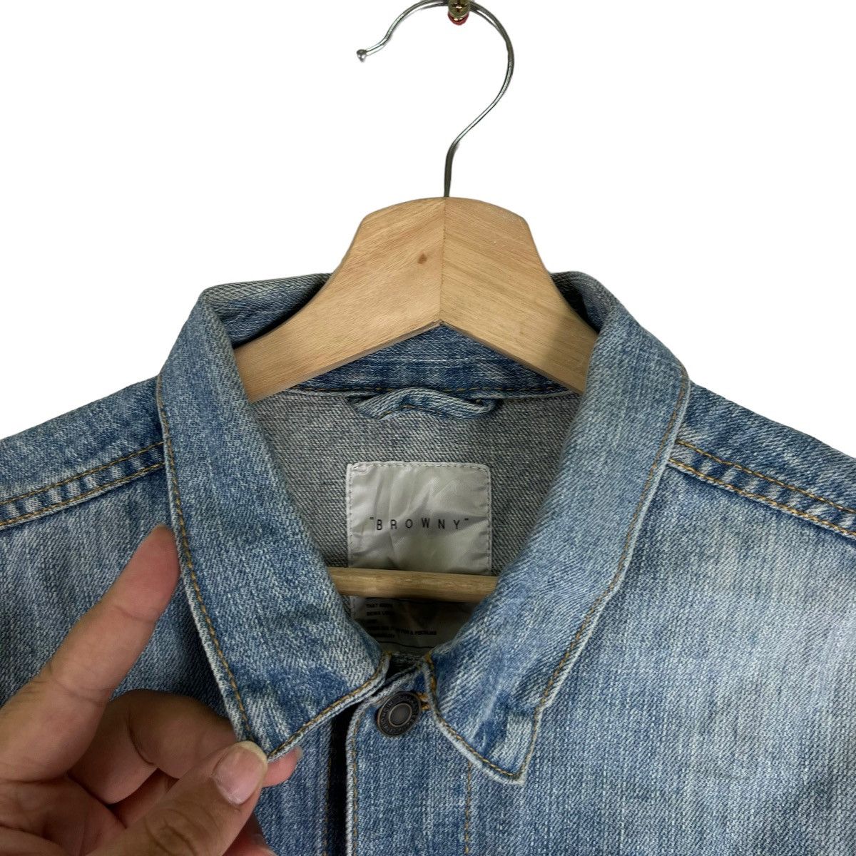 Japanese Brand VINTAGE TRUCKER DENIM JACKET CROPPED STYLE BROWNY JAPAN Size M / US 6-8 / IT 42-44 - 7 Thumbnail