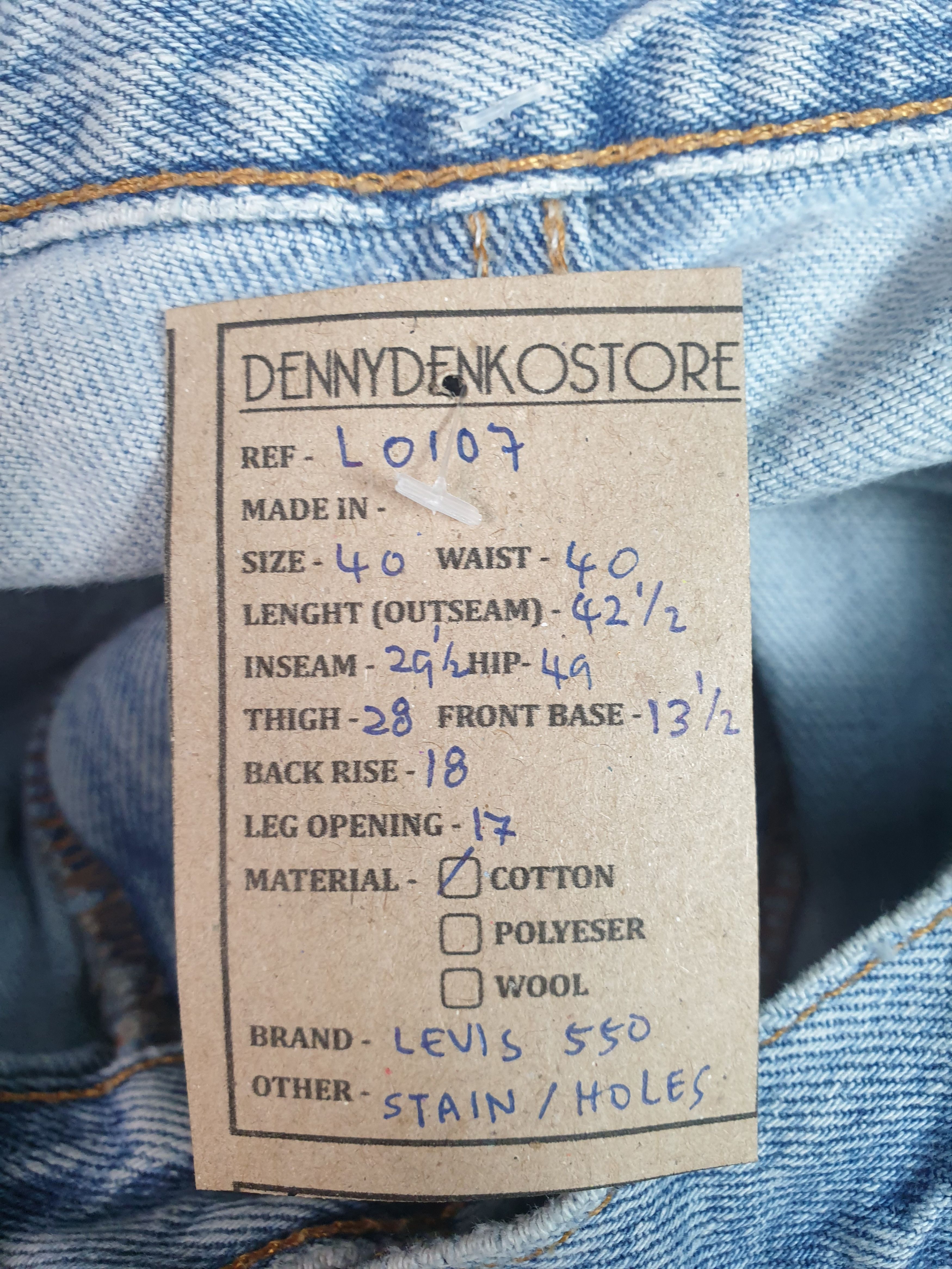 Levi's Vintage LEVIS 550 Sun Faded Distressed 40X29.5 Jeans L0107 Size US 40 / EU 56 - 15 Thumbnail