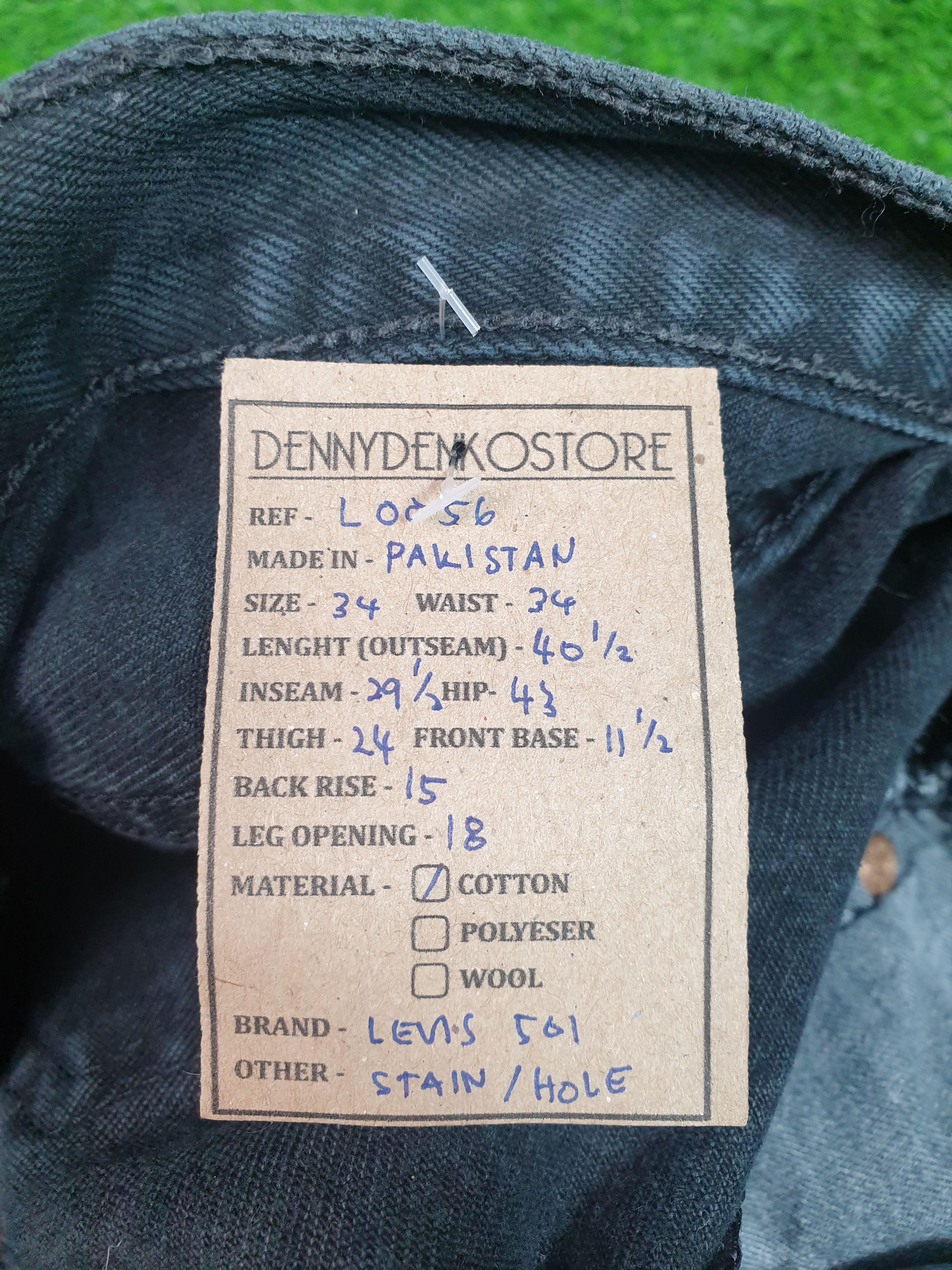 Levi's Vintage Clothing Vintage LEVIS 501 Super Black Faded Distressed Jeans L0056 Size US 34 / EU 50 - 14 Thumbnail