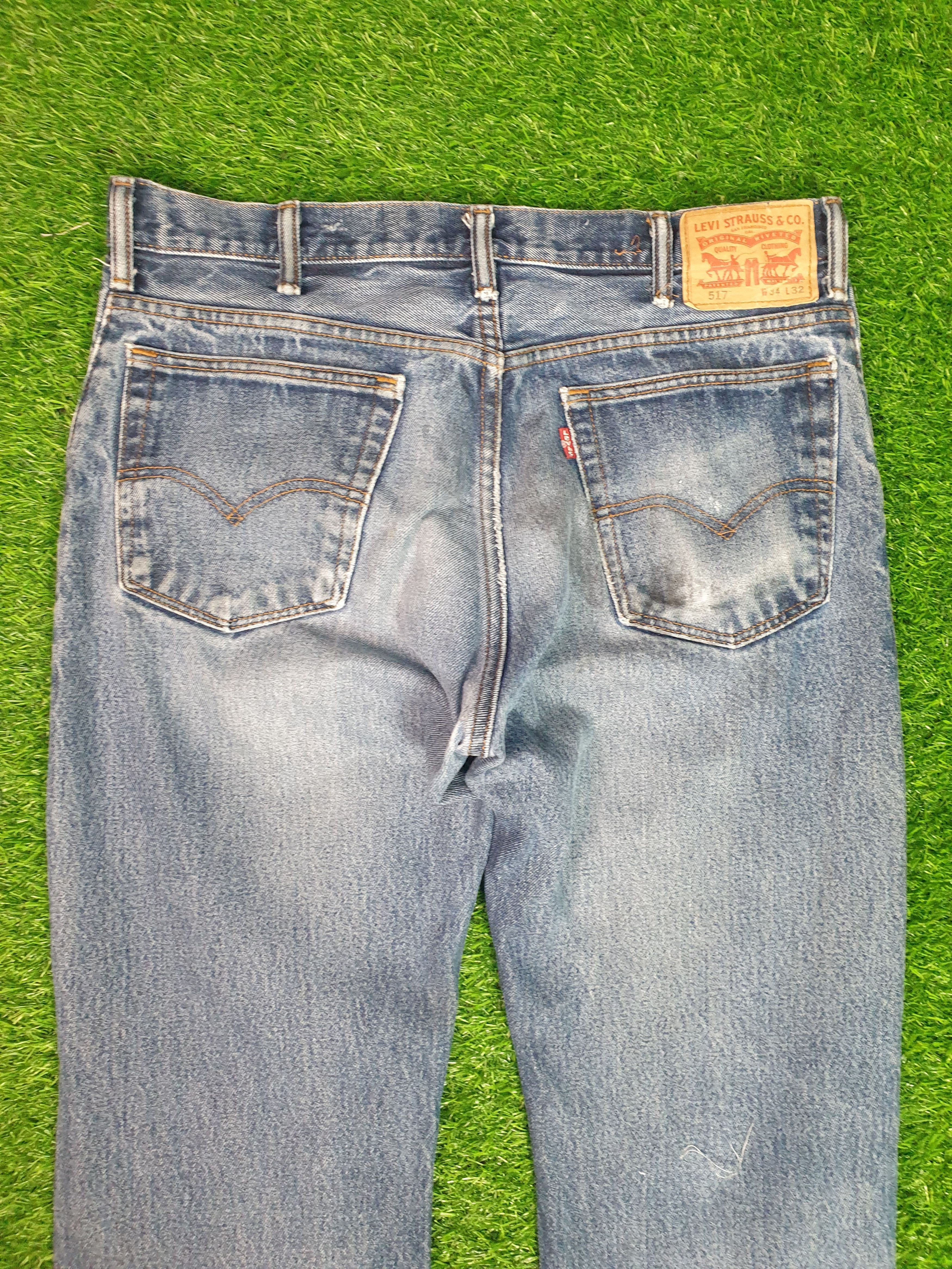 Levi's LEVIS 517 Medium Wash Flare Distressed 35X33 Jeans L0188 Size US 35 - 9 Thumbnail
