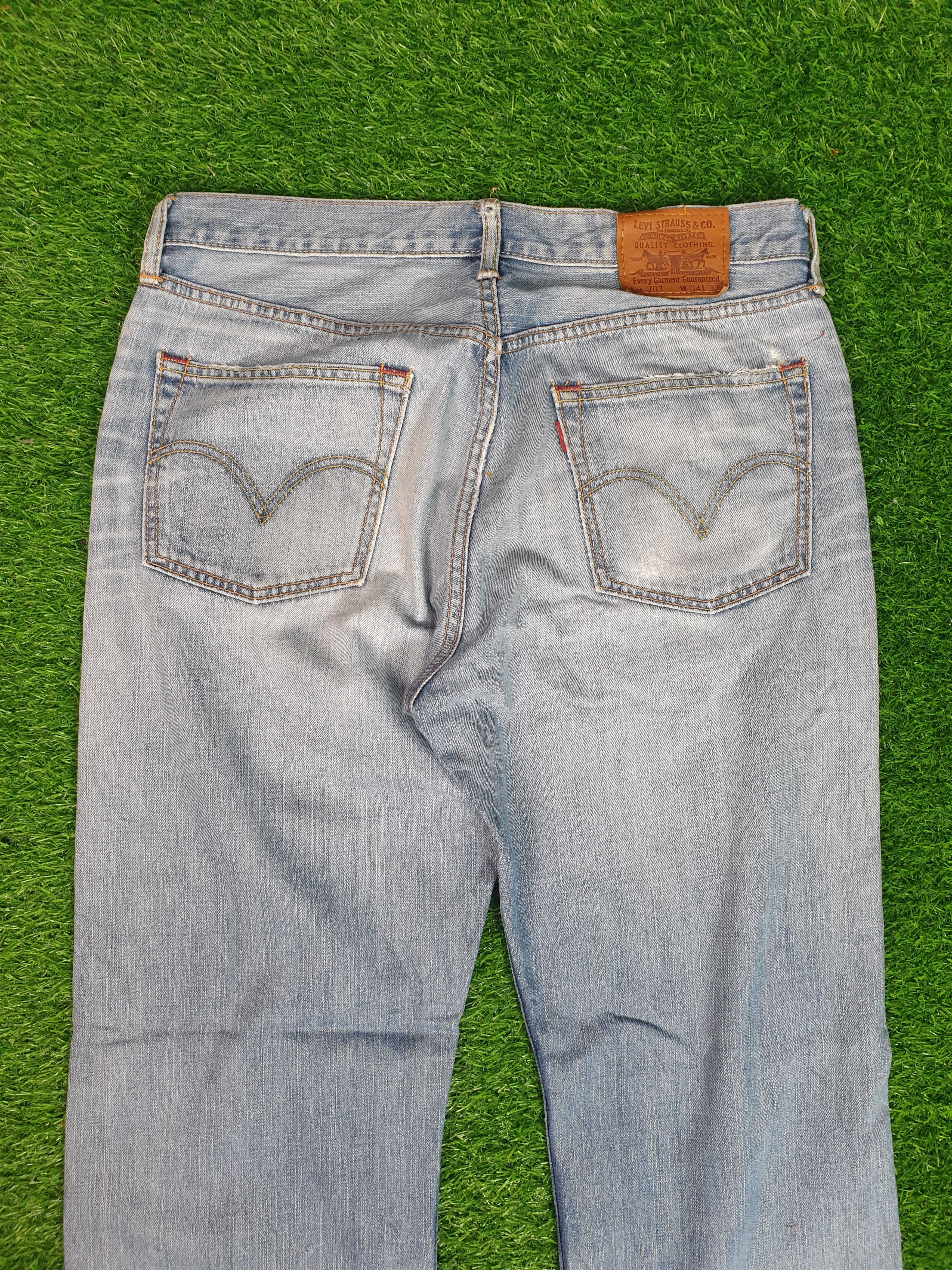 Levi's Vintage LEVIS 703 Faded Distressed Size 34X33 Jeans L0115 Size US 34 / EU 50 - 6 Thumbnail