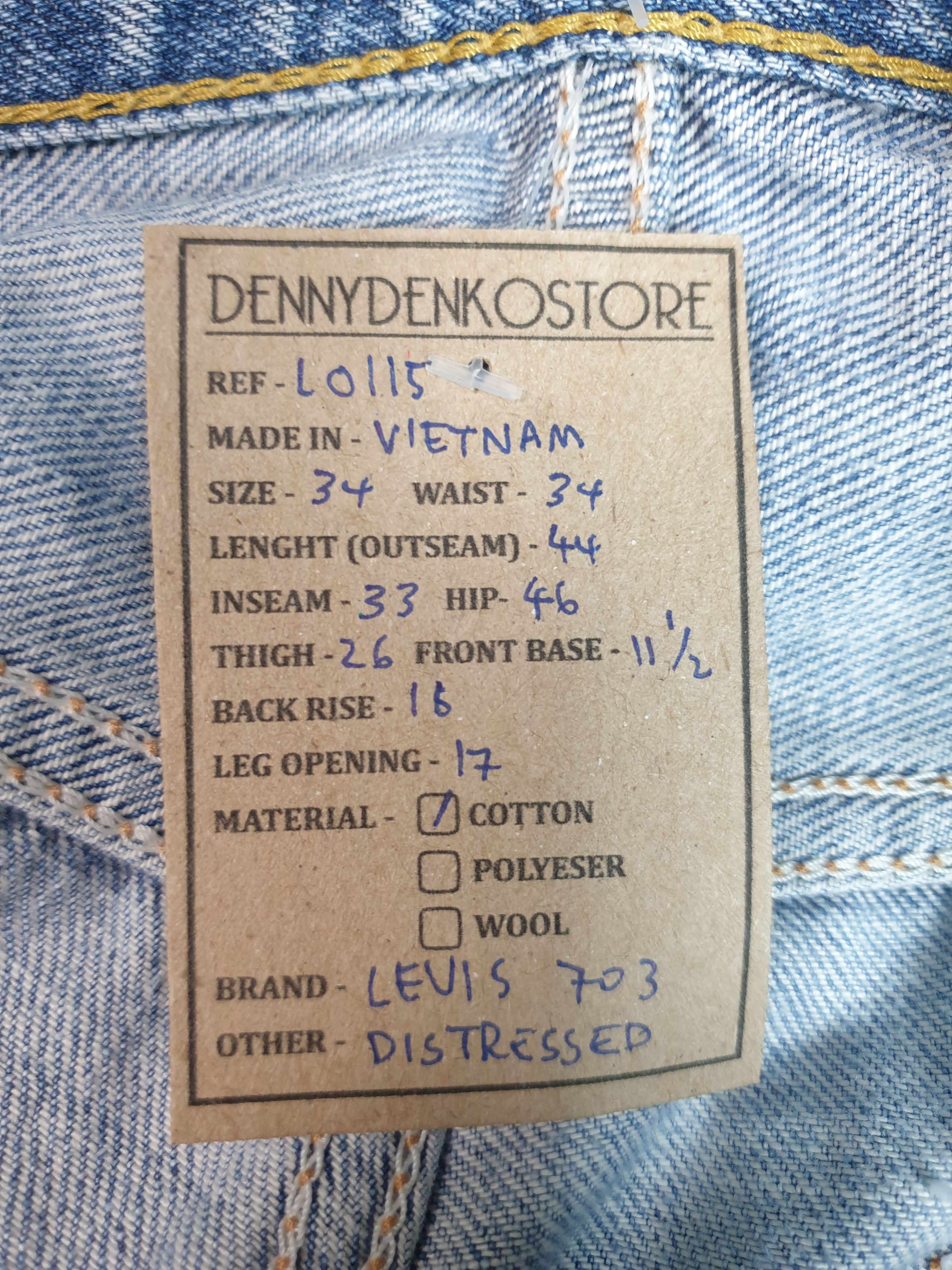 Levi's Vintage LEVIS 703 Faded Distressed Size 34X33 Jeans L0115 Size US 34 / EU 50 - 15 Thumbnail