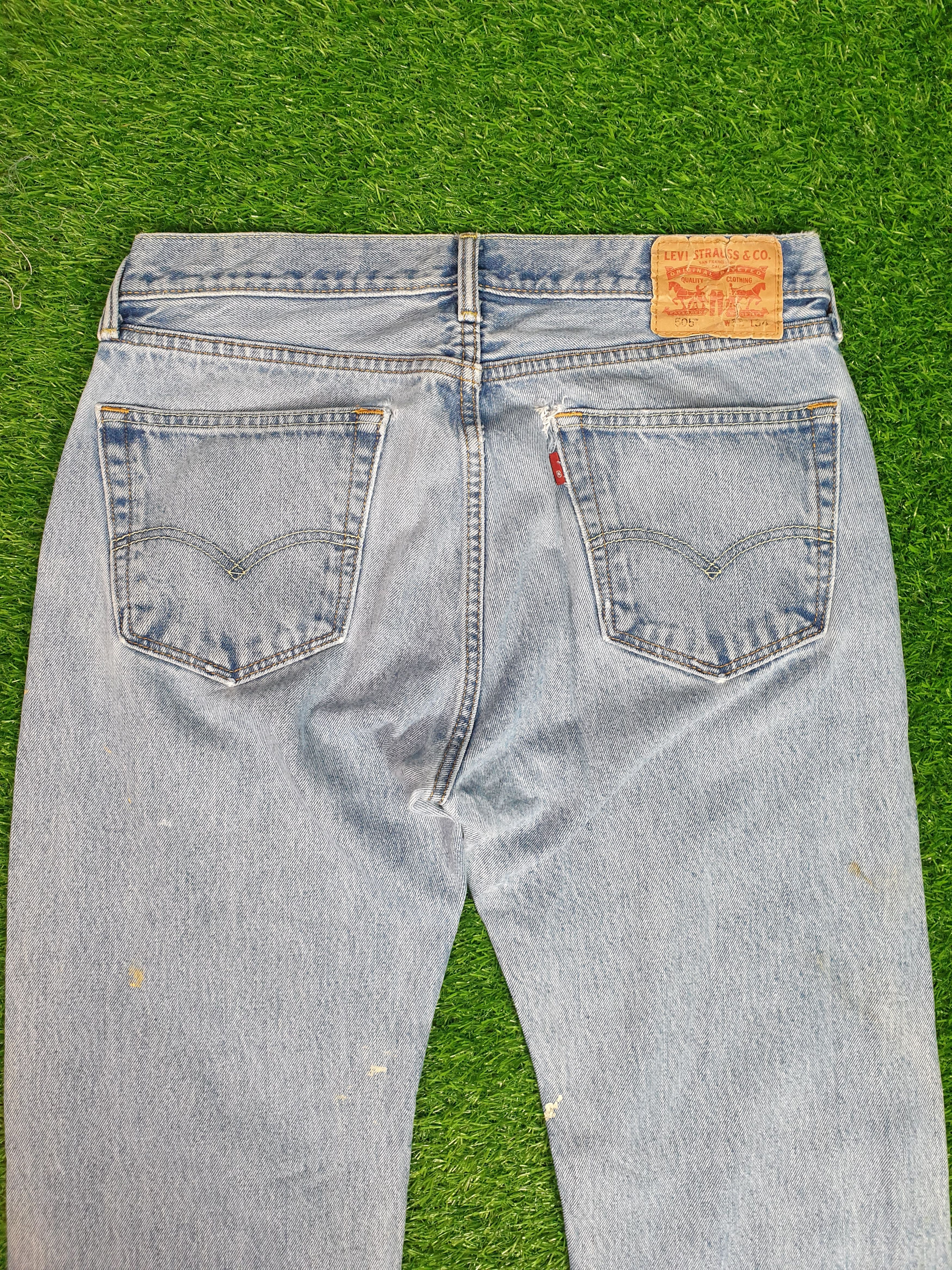 Levi's LEVIS 505 Sun Faded Distressed Size 33X33 Jeans L0129 Size US 33 - 10 Thumbnail