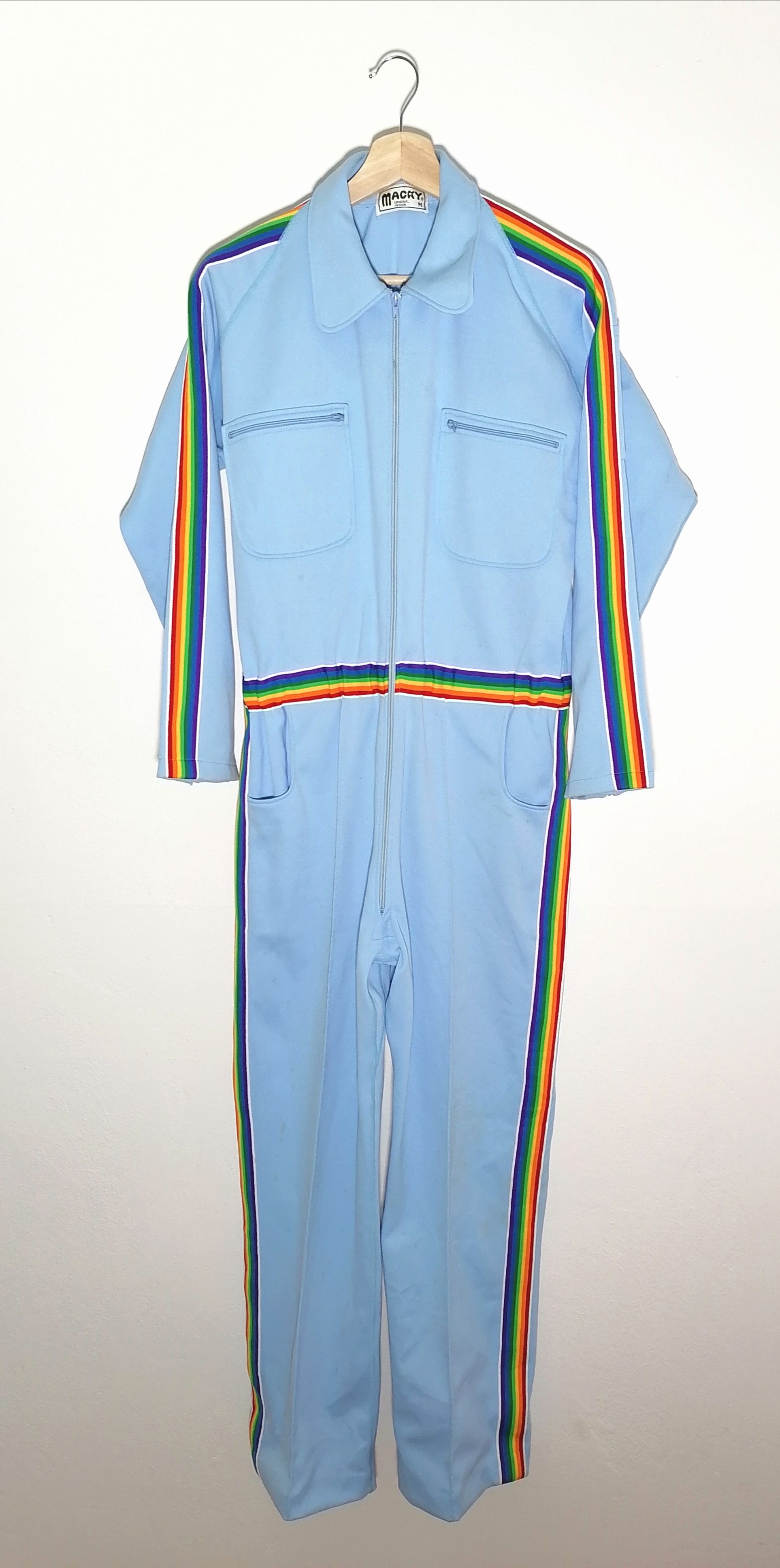 Vintage Macky Rainbow Tapered Allover Jumpsuit Size US 36 / EU 52 - 2 Thumbnail