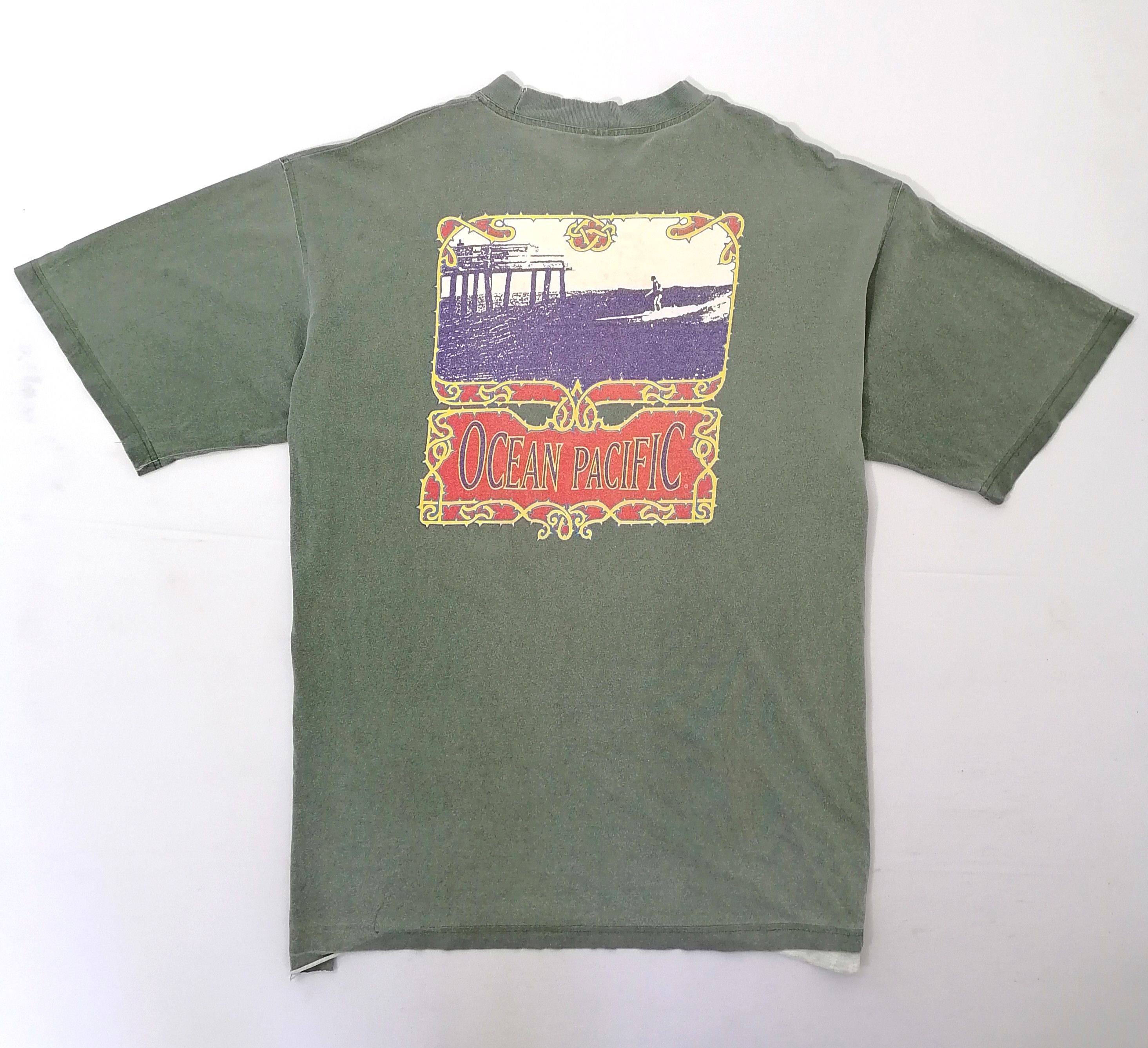 Vintage OP Ocean Pacific Reversible T-Shirt Surf XL A