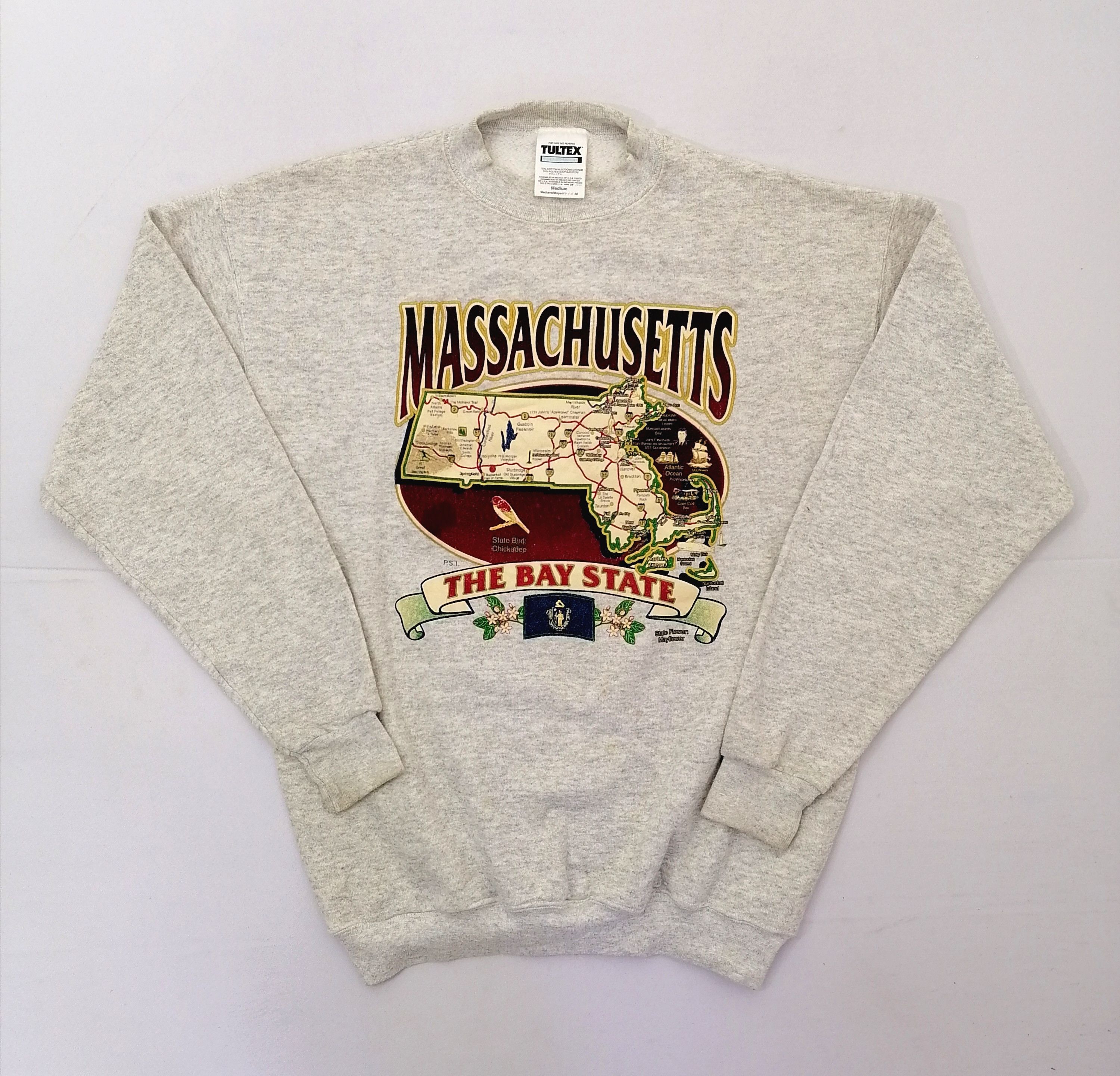 Tultex × Vintage Vintage Massachusetts The Bay State Sweatshirt Size US M / EU 48-50 / 2 - 1 Thumbnail