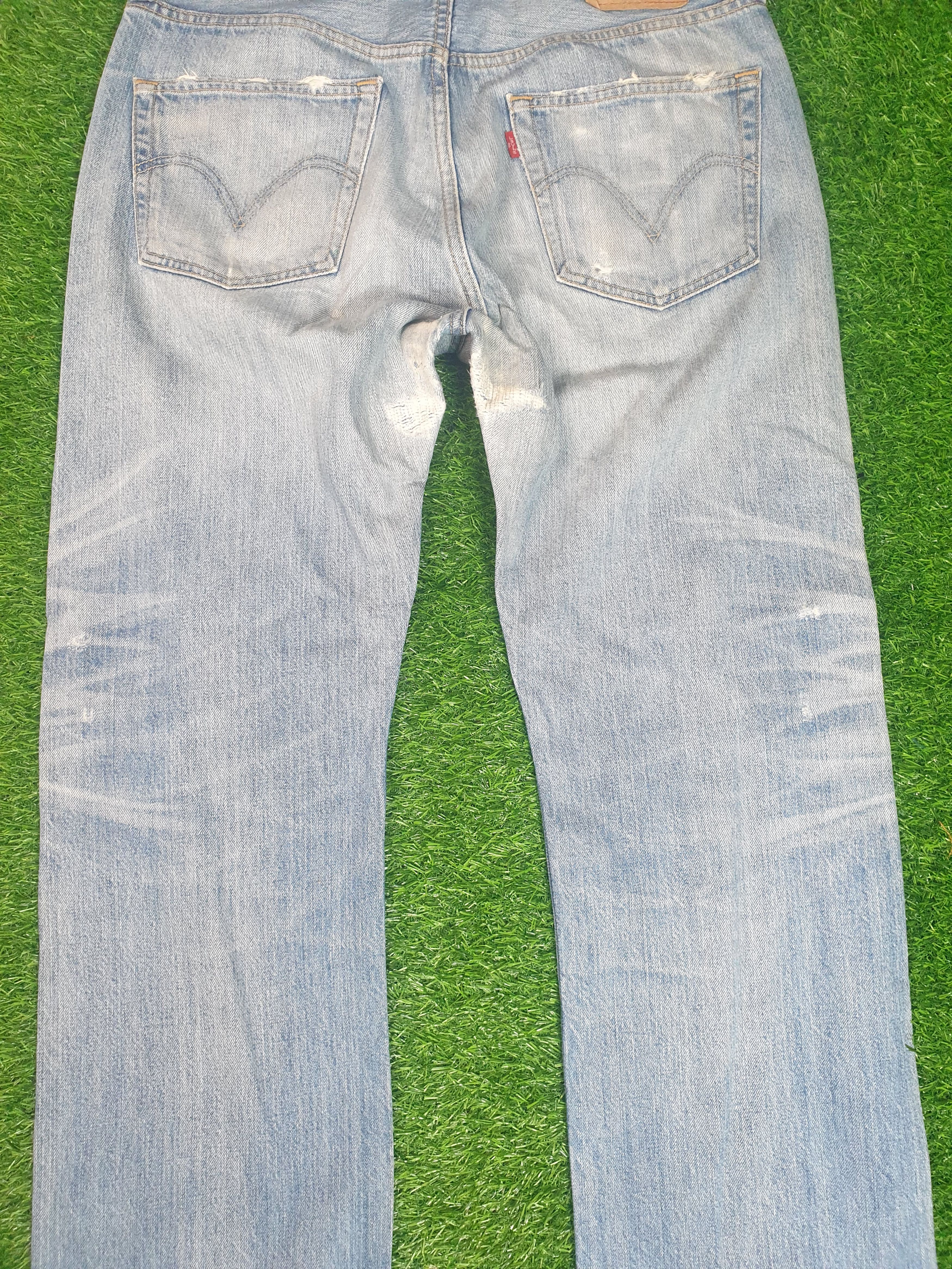 Levi's LEVIS 501 Stone Wash Distressed Size 34X31 Jeans L0180 Size US 34 / EU 50 - 4 Thumbnail