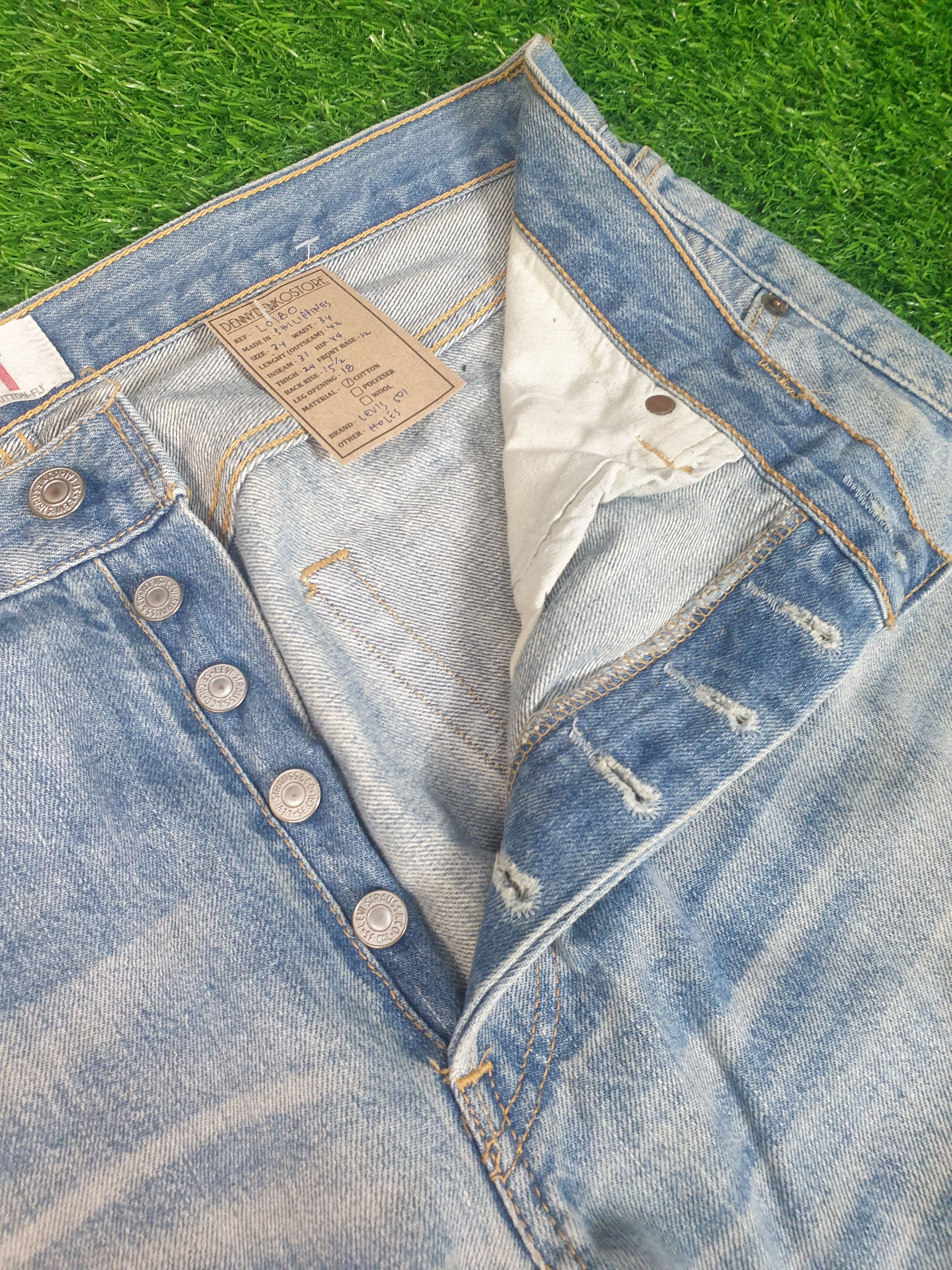 Levi's LEVIS 501 Stone Wash Distressed Size 34X31 Jeans L0180 Size US 34 / EU 50 - 10 Thumbnail