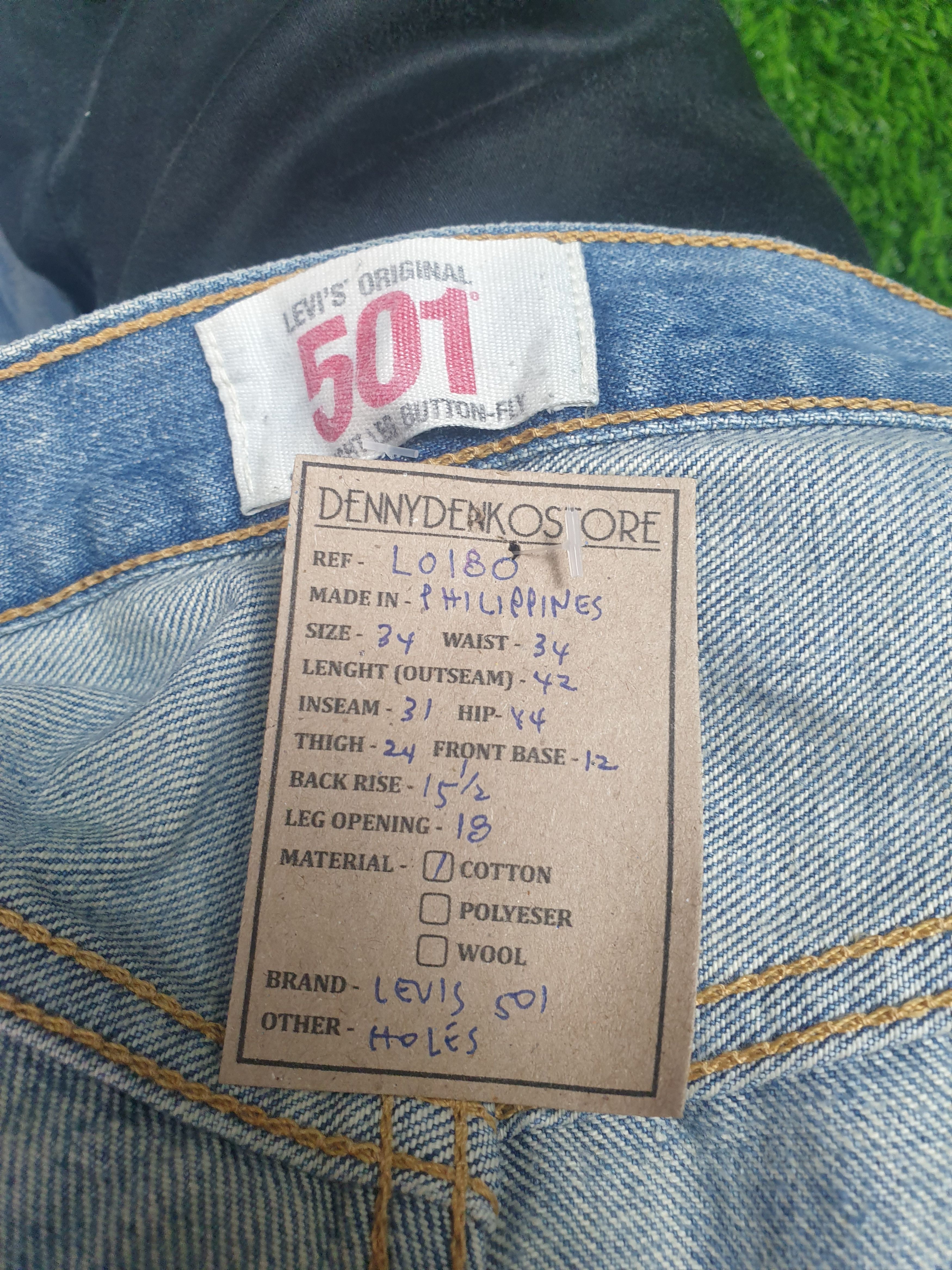 Levi's LEVIS 501 Stone Wash Distressed Size 34X31 Jeans L0180 Size US 34 / EU 50 - 14 Thumbnail