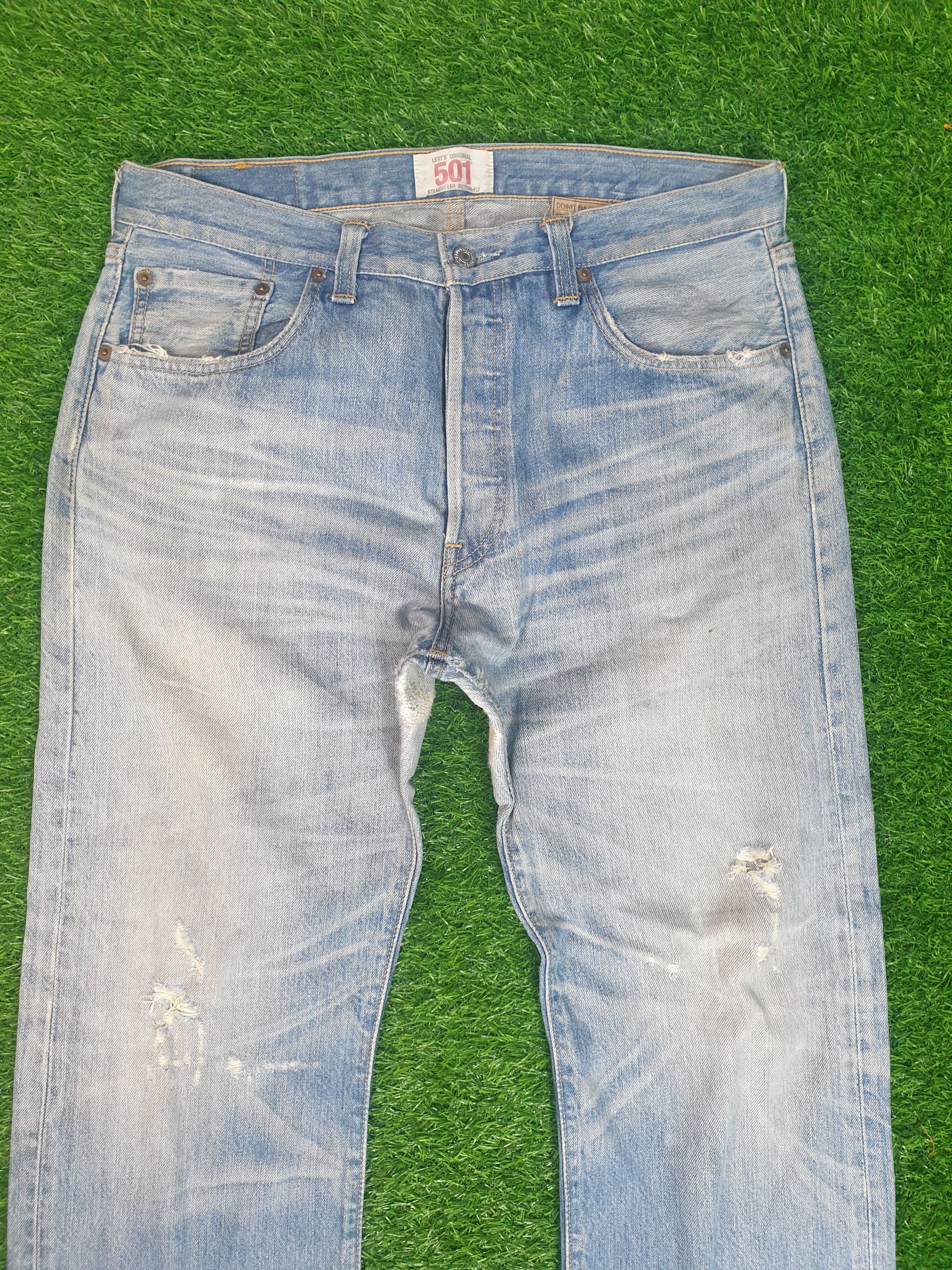 Levi's LEVIS 501 Stone Wash Distressed Size 34X31 Jeans L0180 Size US 34 / EU 50 - 7 Thumbnail