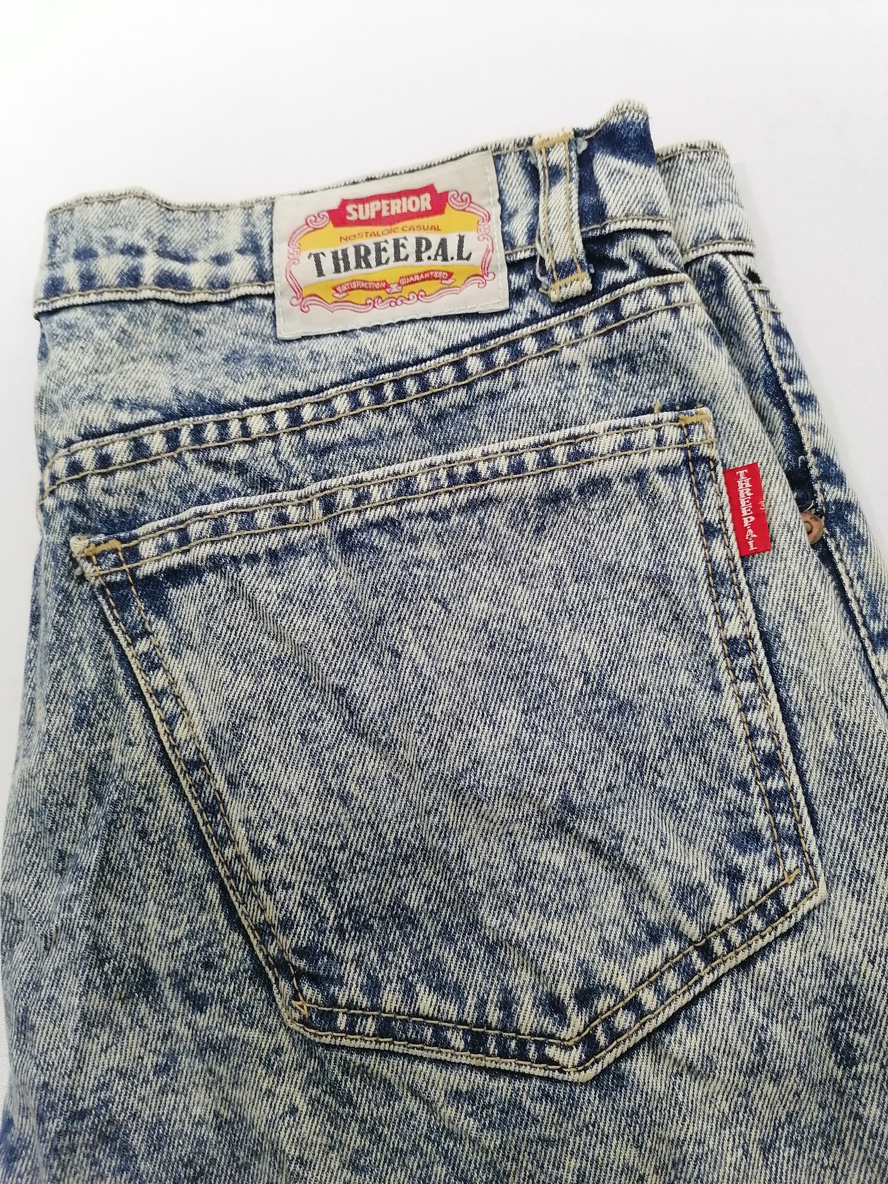 Vintage Three P.A.L Acid Wash Denim Jeans Size US 33 - 7 Thumbnail