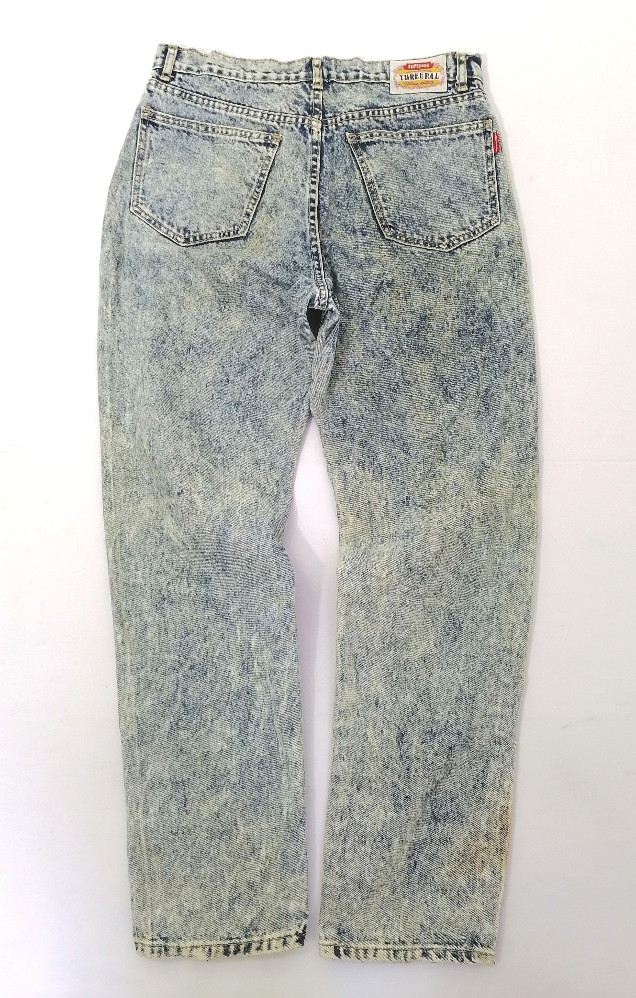 Vintage Three P.A.L Acid Wash Denim Jeans Size US 33 - 2 Thumbnail