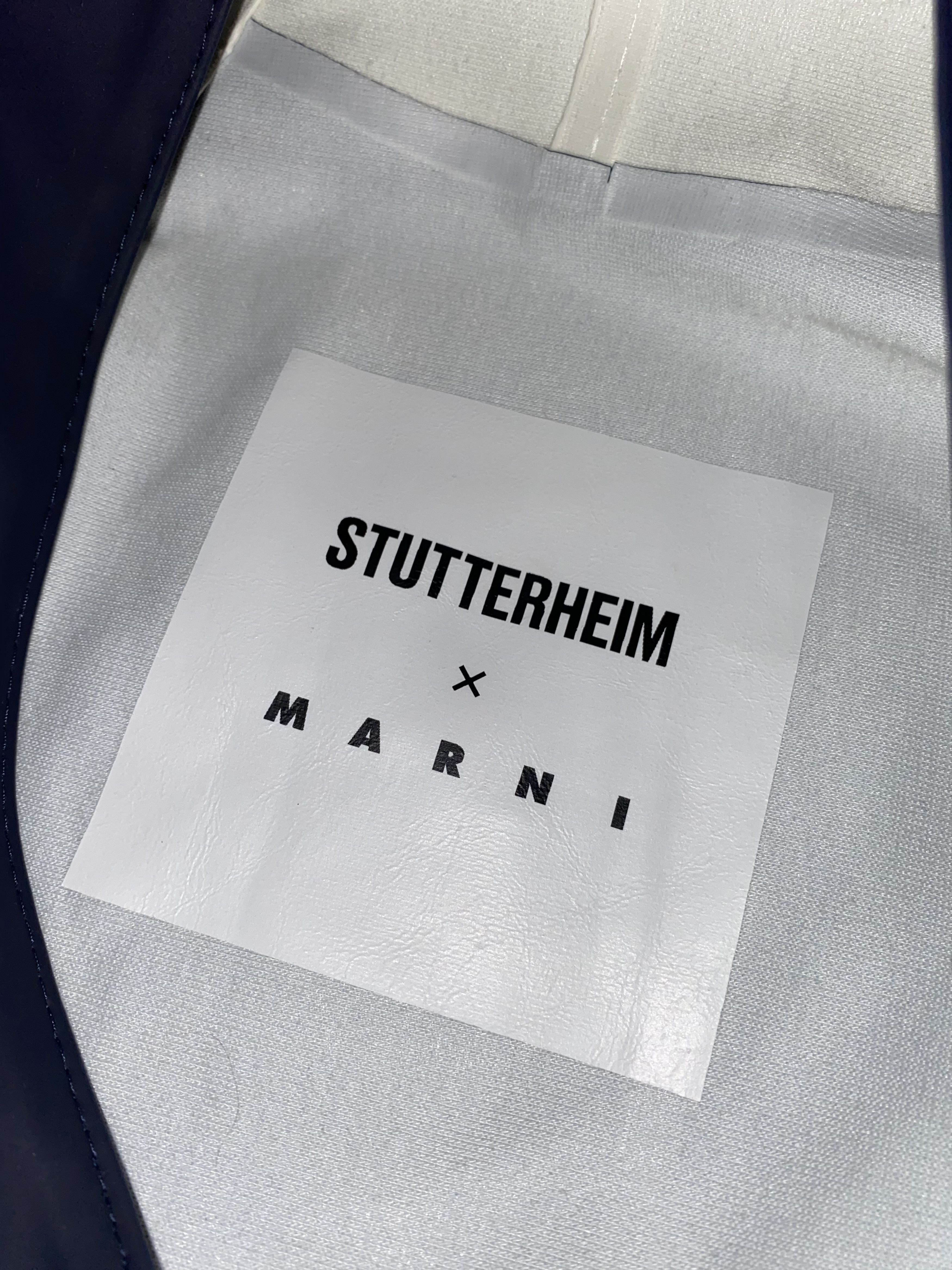 Marni !DS! Stutterheim by Marni Navy/White Raincoat Size US L / EU 52-54 / 3 - 8 Thumbnail