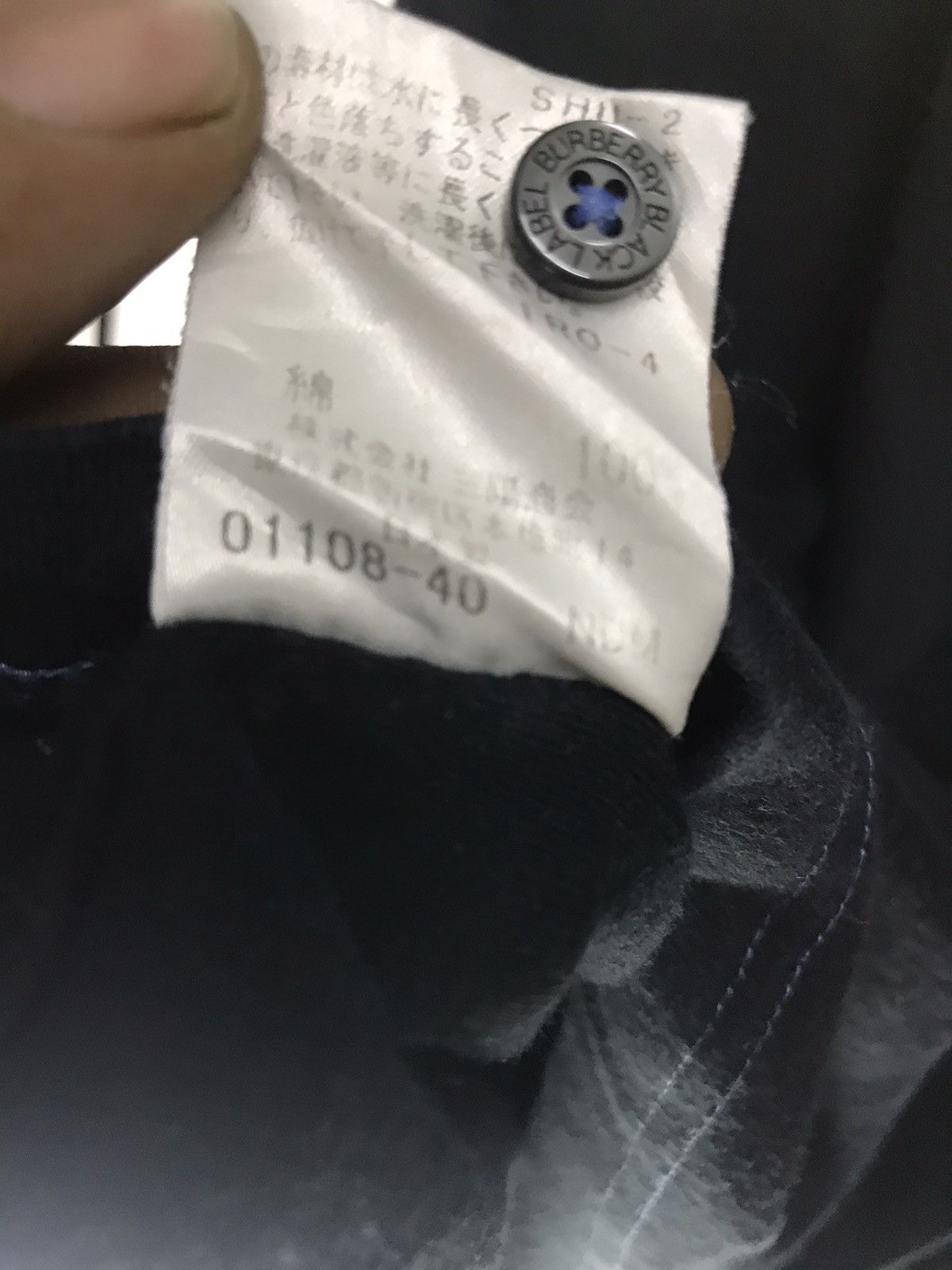 Burberry Burberry black label half button long sleeve shirt Size US L / EU 52-54 / 3 - 7 Thumbnail