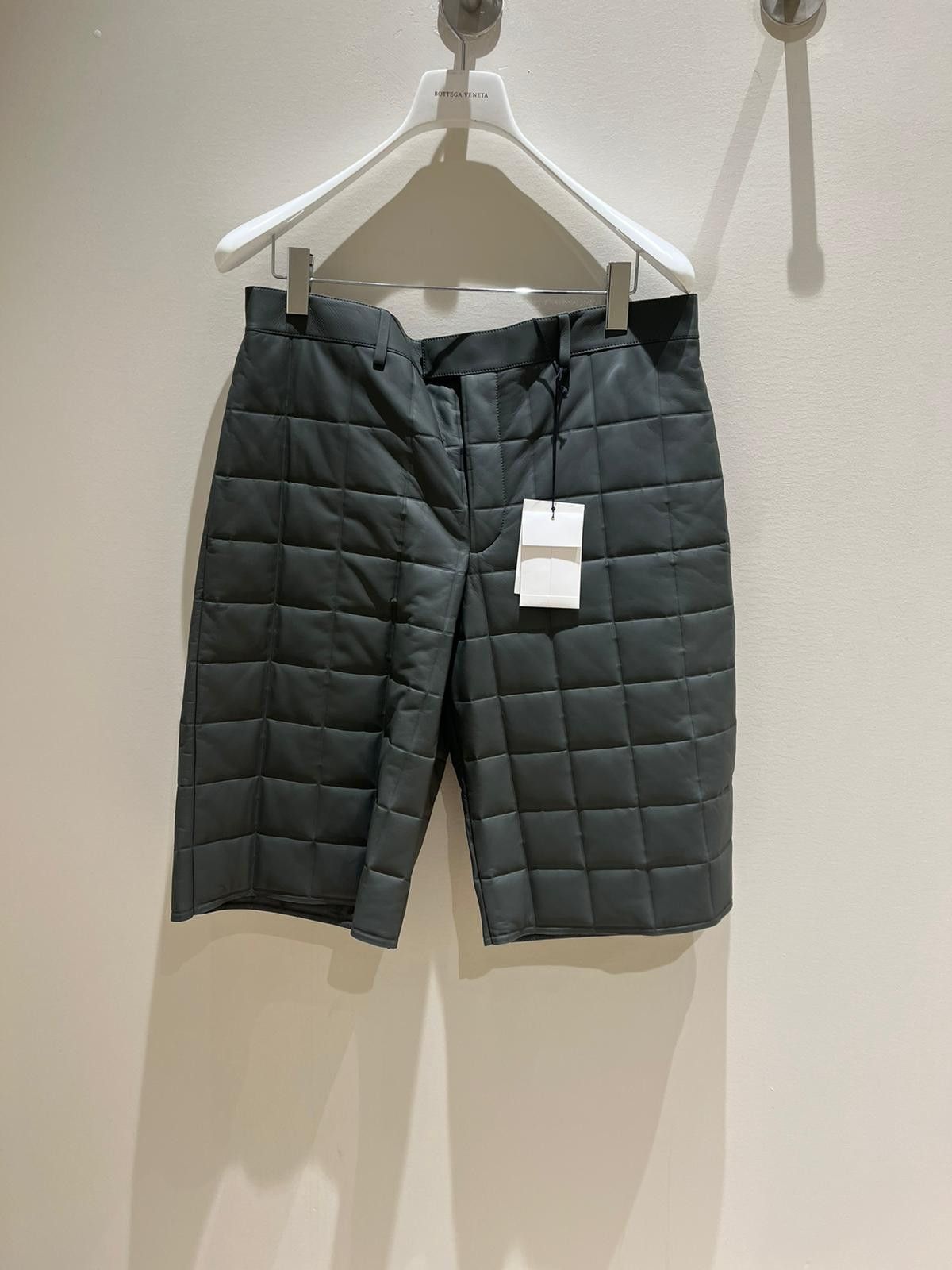 image of Bottega Veneta Pants Matt Light Wp Lamb Skin Pewter in Green, Men's (Size 36)