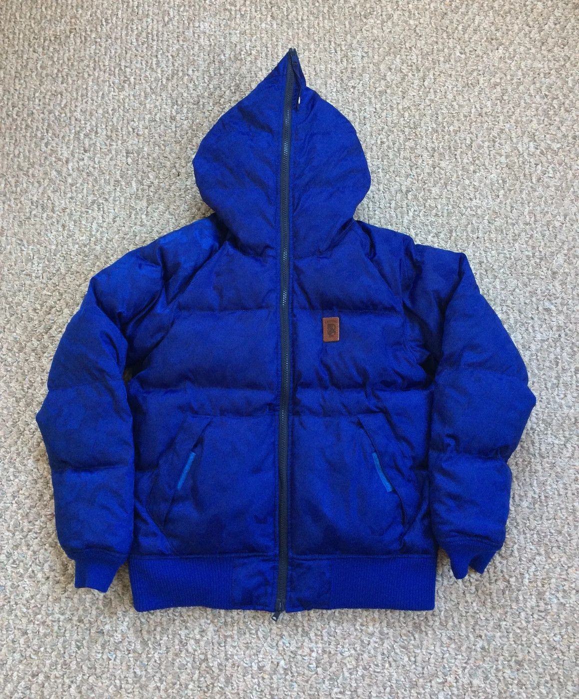 image of Bape Blue Camo Down Jacket, Men's (Size Small)