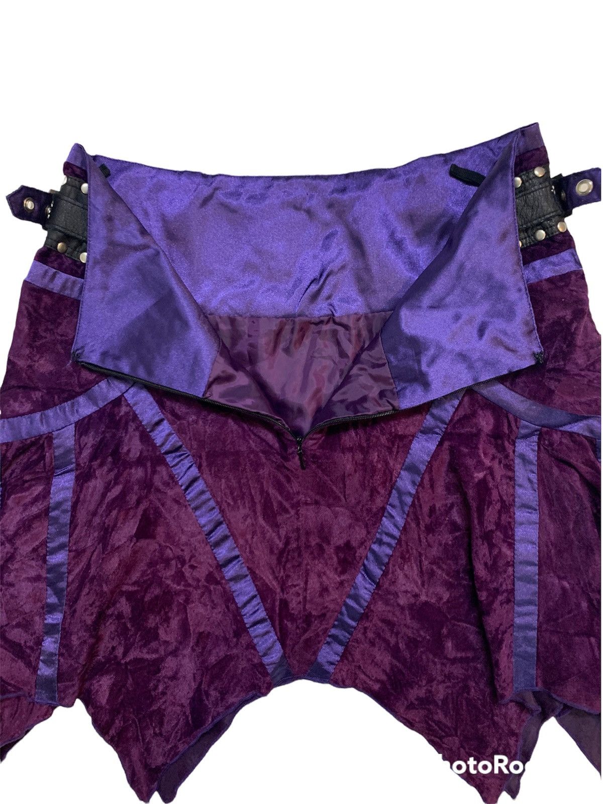 Seditionaries Vintage Velvet Punk Gothic Skirt Size 29" - 9 Thumbnail