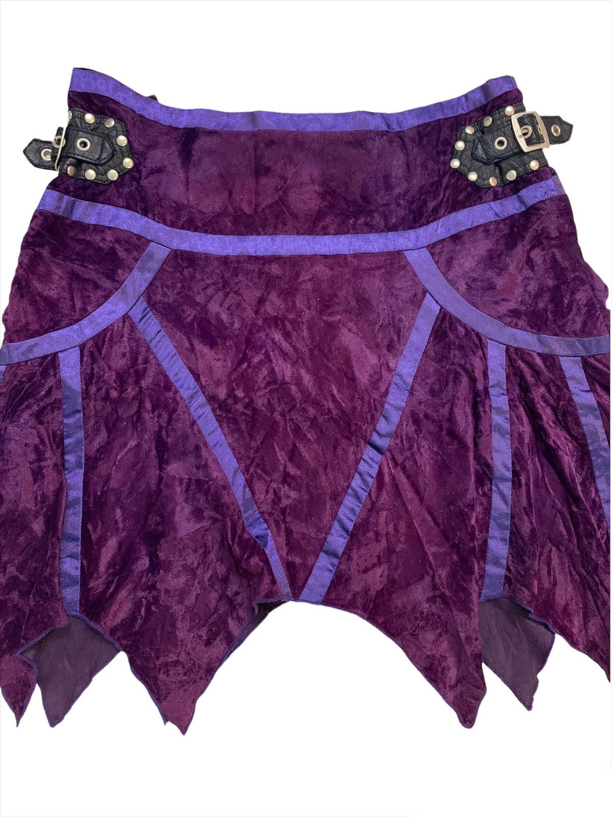 Seditionaries Vintage Velvet Punk Gothic Skirt Size 29" - 4 Thumbnail