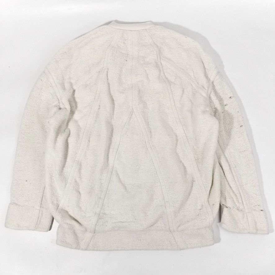 Helmut Lang Helmut Lang Distressed Dove White Zip Wool Sweater Size US S / EU 44-46 / 1 - 3 Thumbnail