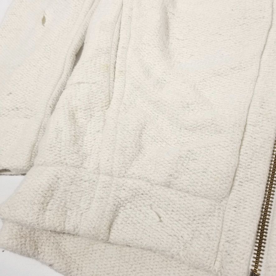 Helmut Lang Helmut Lang Distressed Dove White Zip Wool Sweater Size US S / EU 44-46 / 1 - 11 Thumbnail