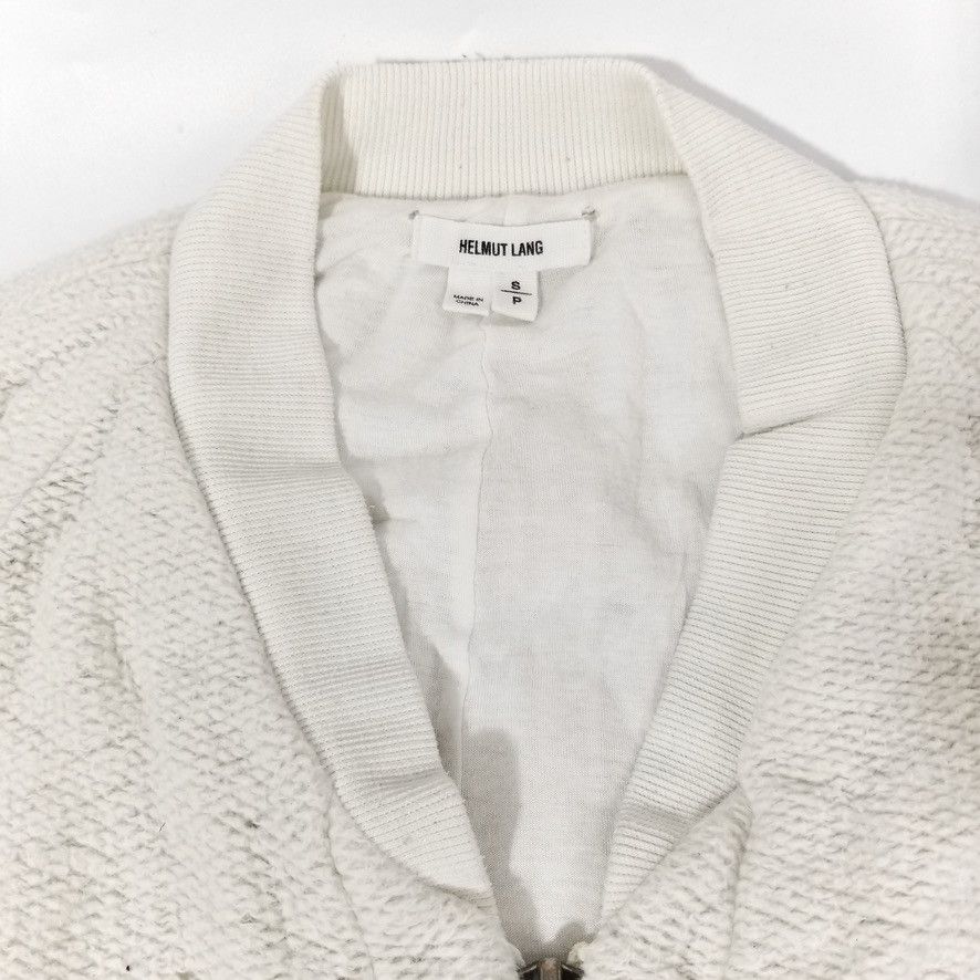 Helmut Lang Helmut Lang Distressed Dove White Zip Wool Sweater Size US S / EU 44-46 / 1 - 12 Thumbnail