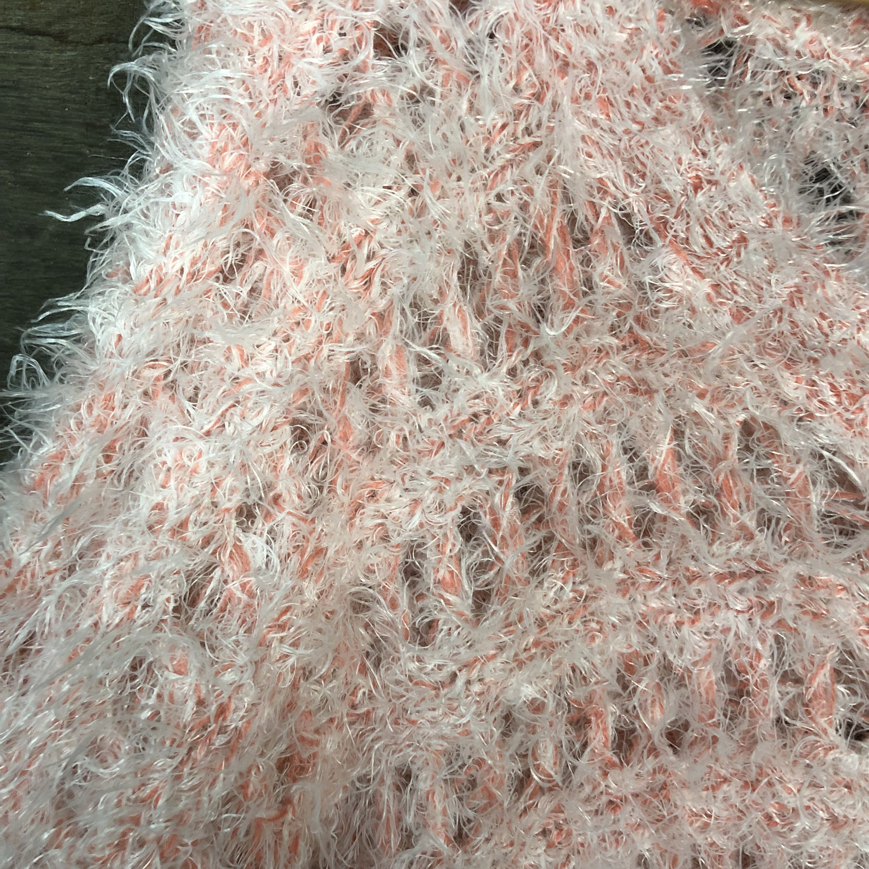 Homespun Knitwear Cecil Mcbee crochet Pink Shaggy Fur Mohair Knitwear #6710 Size M / US 6-8 / IT 42-44 - 6 Thumbnail