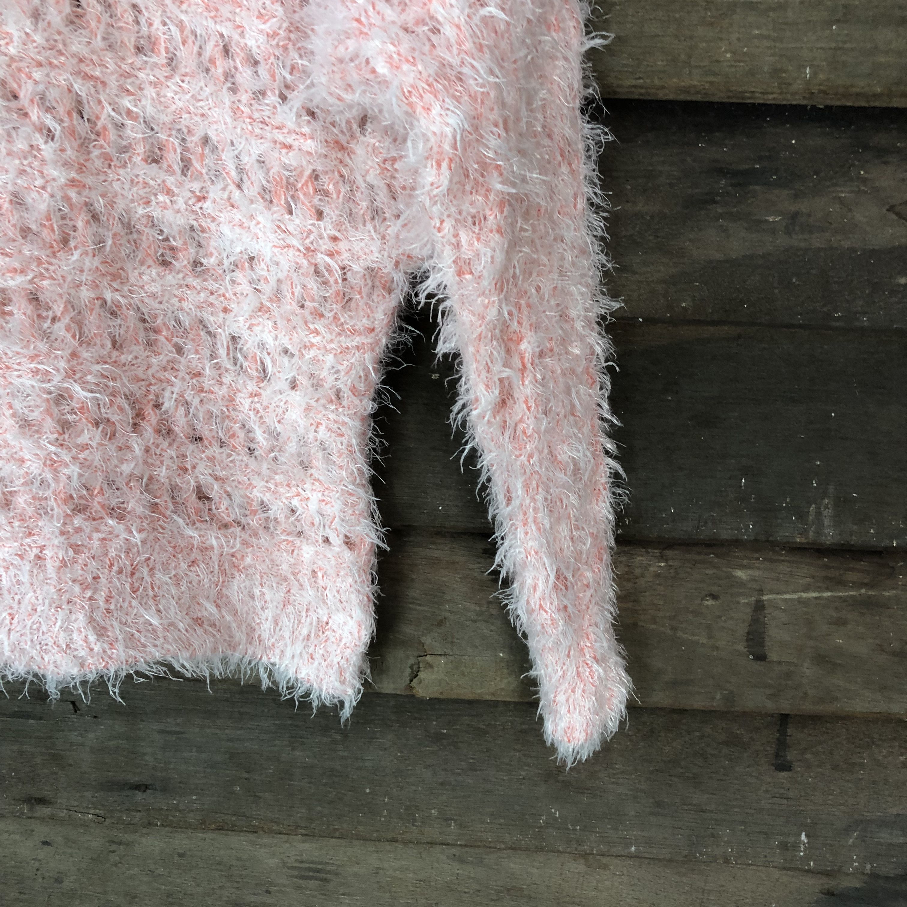 Homespun Knitwear Cecil Mcbee crochet Pink Shaggy Fur Mohair Knitwear #6710 Size M / US 6-8 / IT 42-44 - 5 Thumbnail