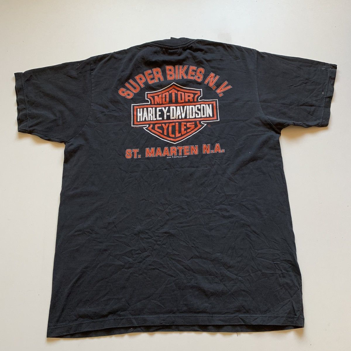 Harley Davidson Vintage 2000s Harley Davidson Skull Biker Graphic T Shirt Size US M / EU 48-50 / 2 - 3 Thumbnail