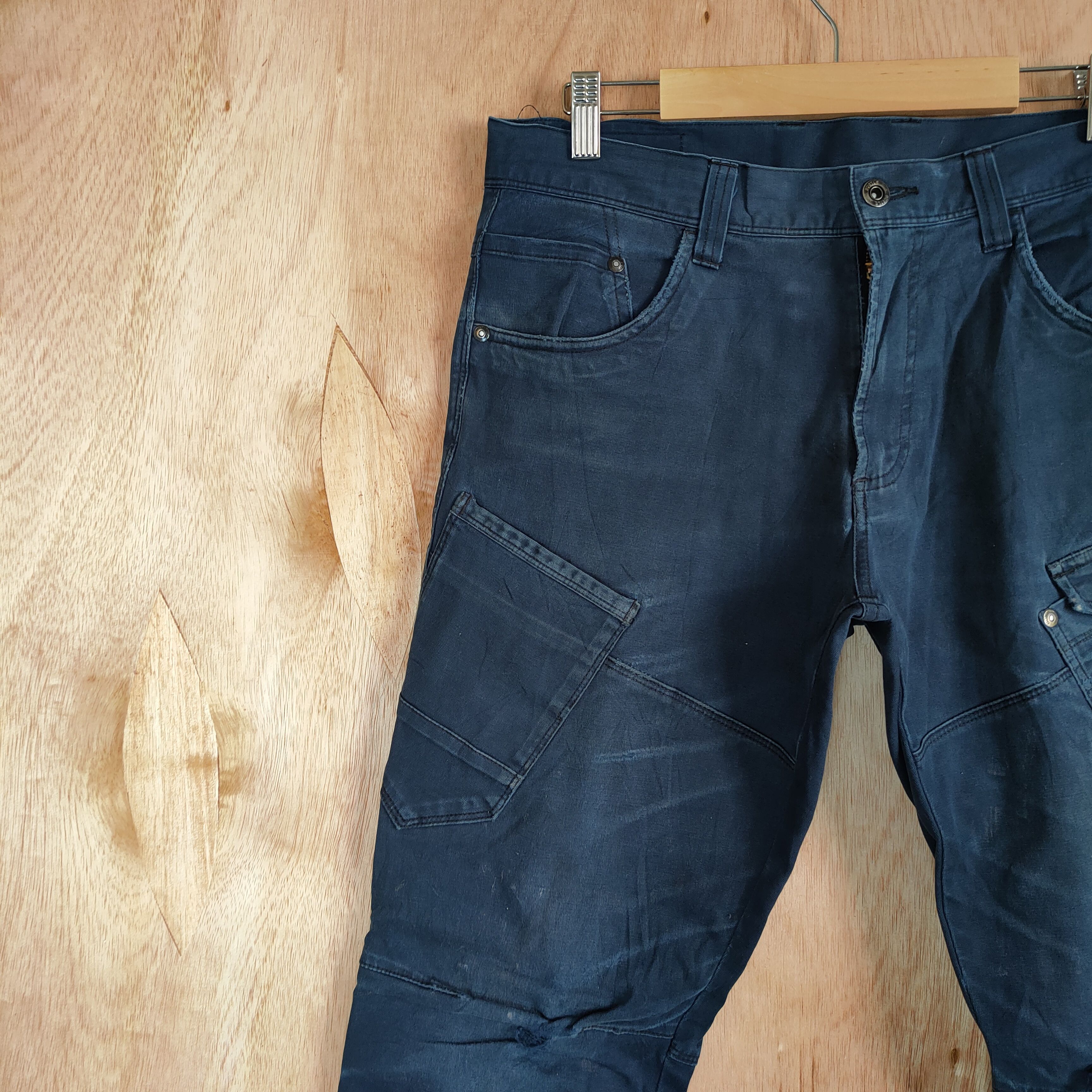 Japanese Brand JAPANESE BRAND FADED VINTAGE CARGO PANTS DAMAGE KNEE Size US 32 / EU 48 - 7 Thumbnail