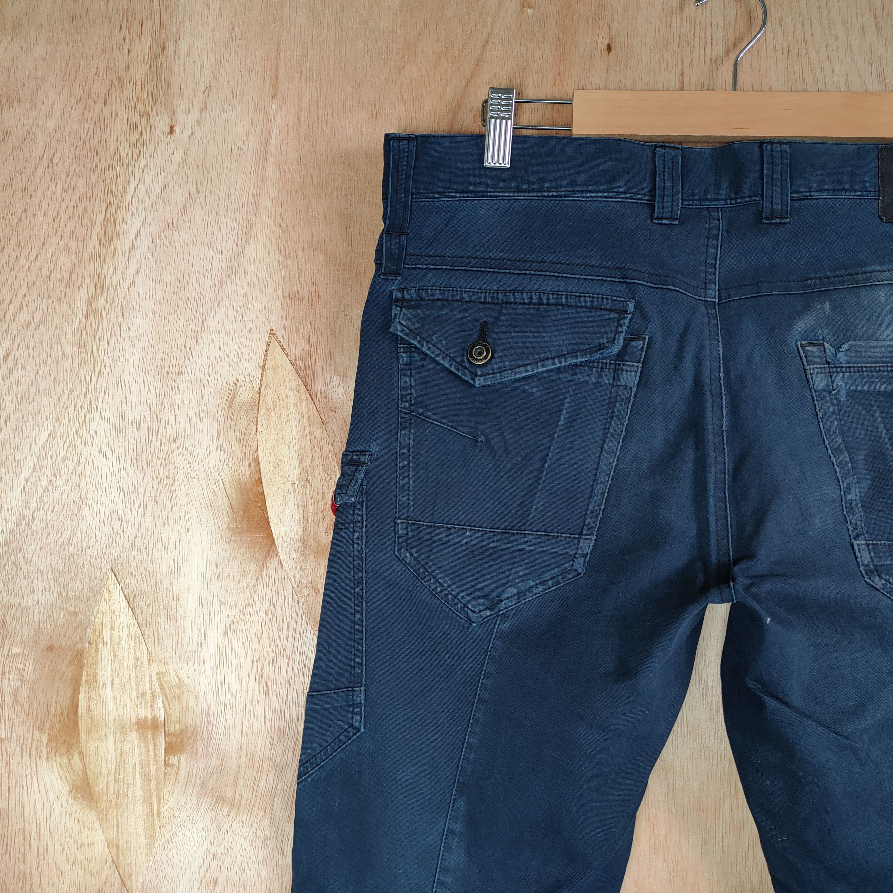 Japanese Brand JAPANESE BRAND FADED VINTAGE CARGO PANTS DAMAGE KNEE Size US 32 / EU 48 - 12 Thumbnail