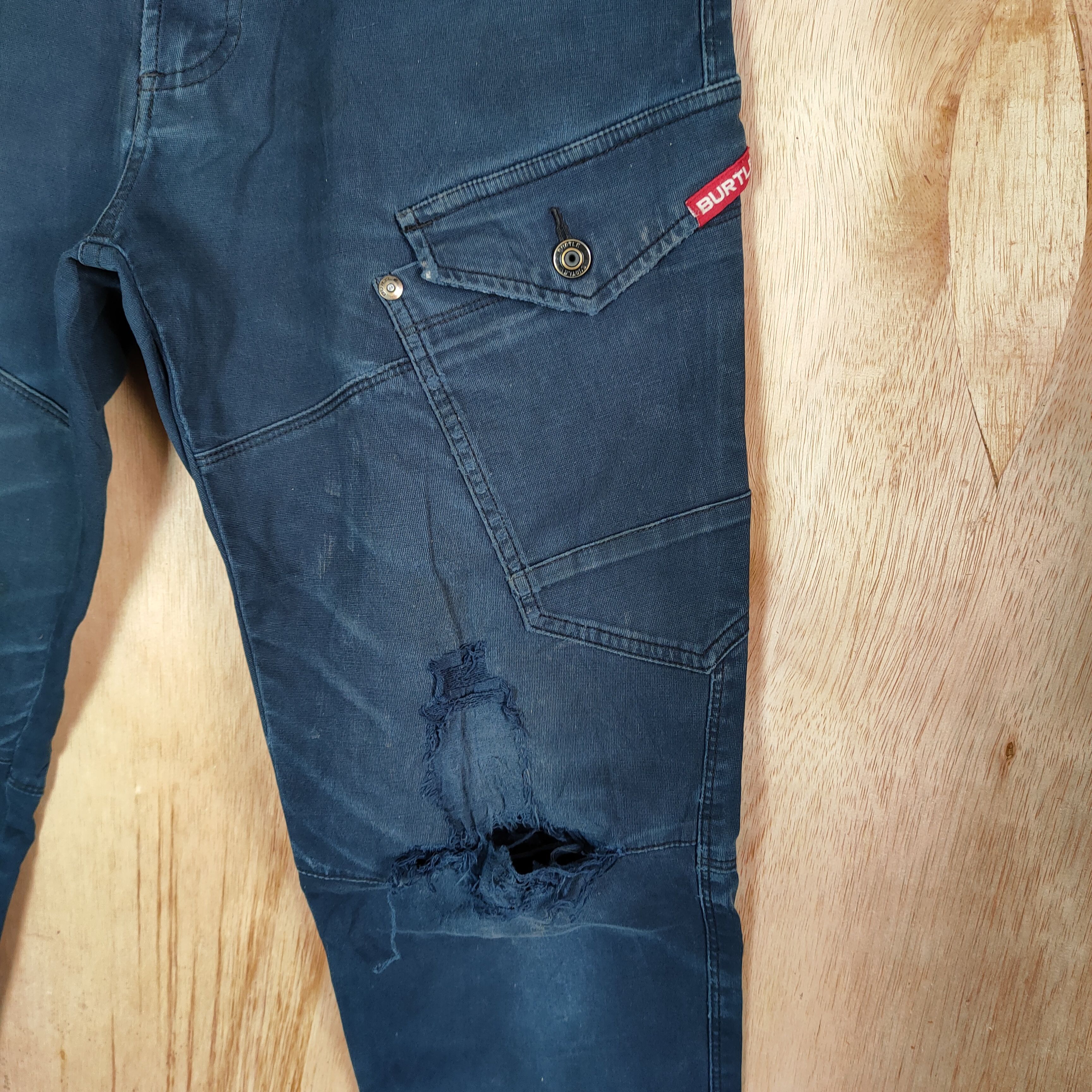 Japanese Brand JAPANESE BRAND FADED VINTAGE CARGO PANTS DAMAGE KNEE Size US 32 / EU 48 - 4 Thumbnail