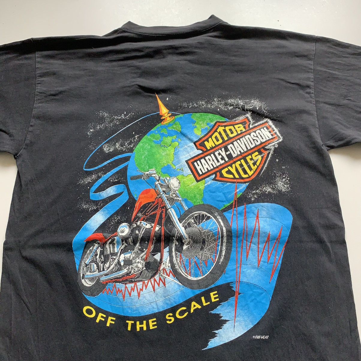 Harley Davidson × Vintage Vintage 90s Harley Davidson Motorcycle Graphic Biker T Shirt Size US L / EU 52-54 / 3 - 3 Thumbnail