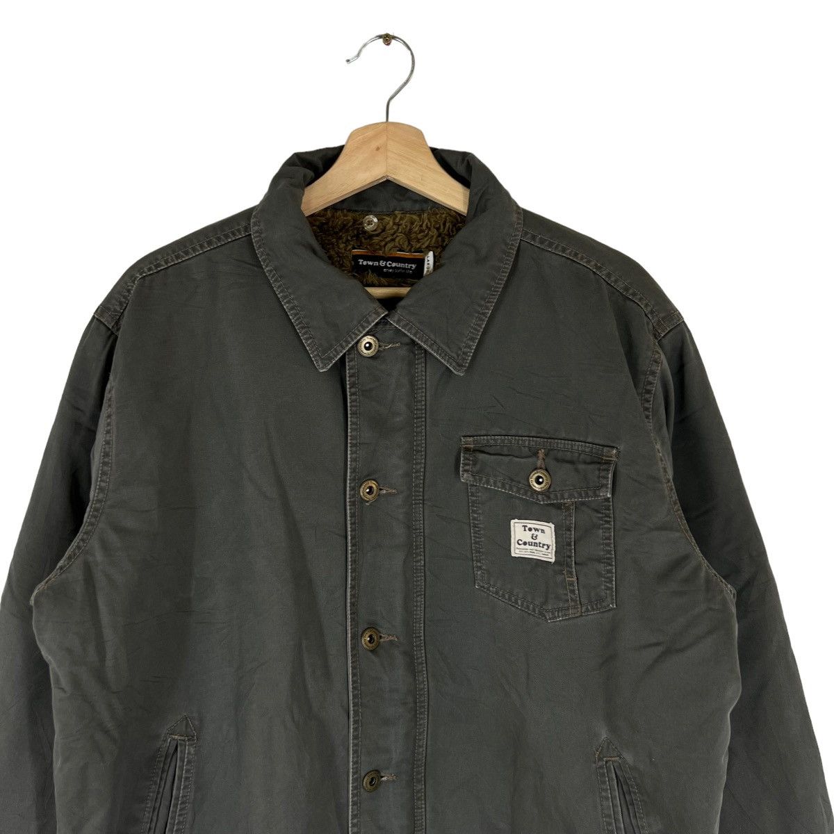 Japanese Brand VINTAGE CHORE JACKET TOWN & COUNTRY MILITARY DESIGN Size US L / EU 52-54 / 3 - 4 Thumbnail