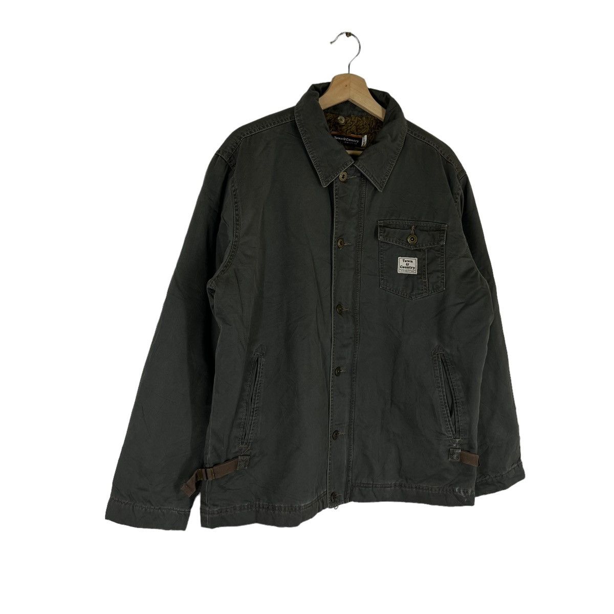 Japanese Brand VINTAGE CHORE JACKET TOWN & COUNTRY MILITARY DESIGN Size US L / EU 52-54 / 3 - 2 Thumbnail