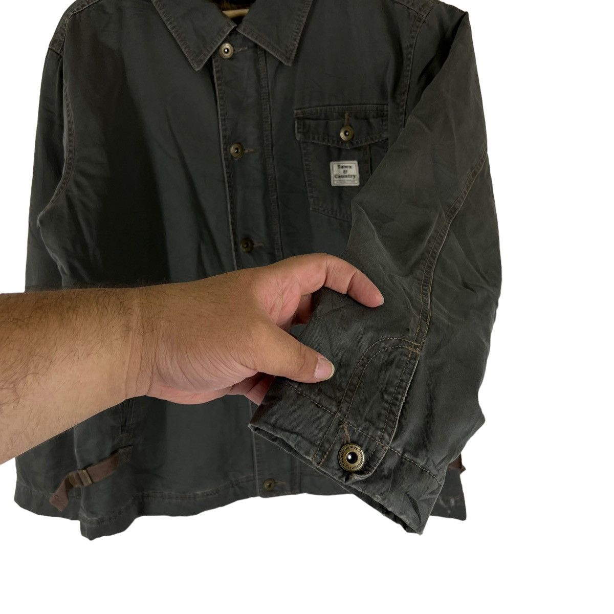Japanese Brand VINTAGE CHORE JACKET TOWN & COUNTRY MILITARY DESIGN Size US L / EU 52-54 / 3 - 7 Thumbnail