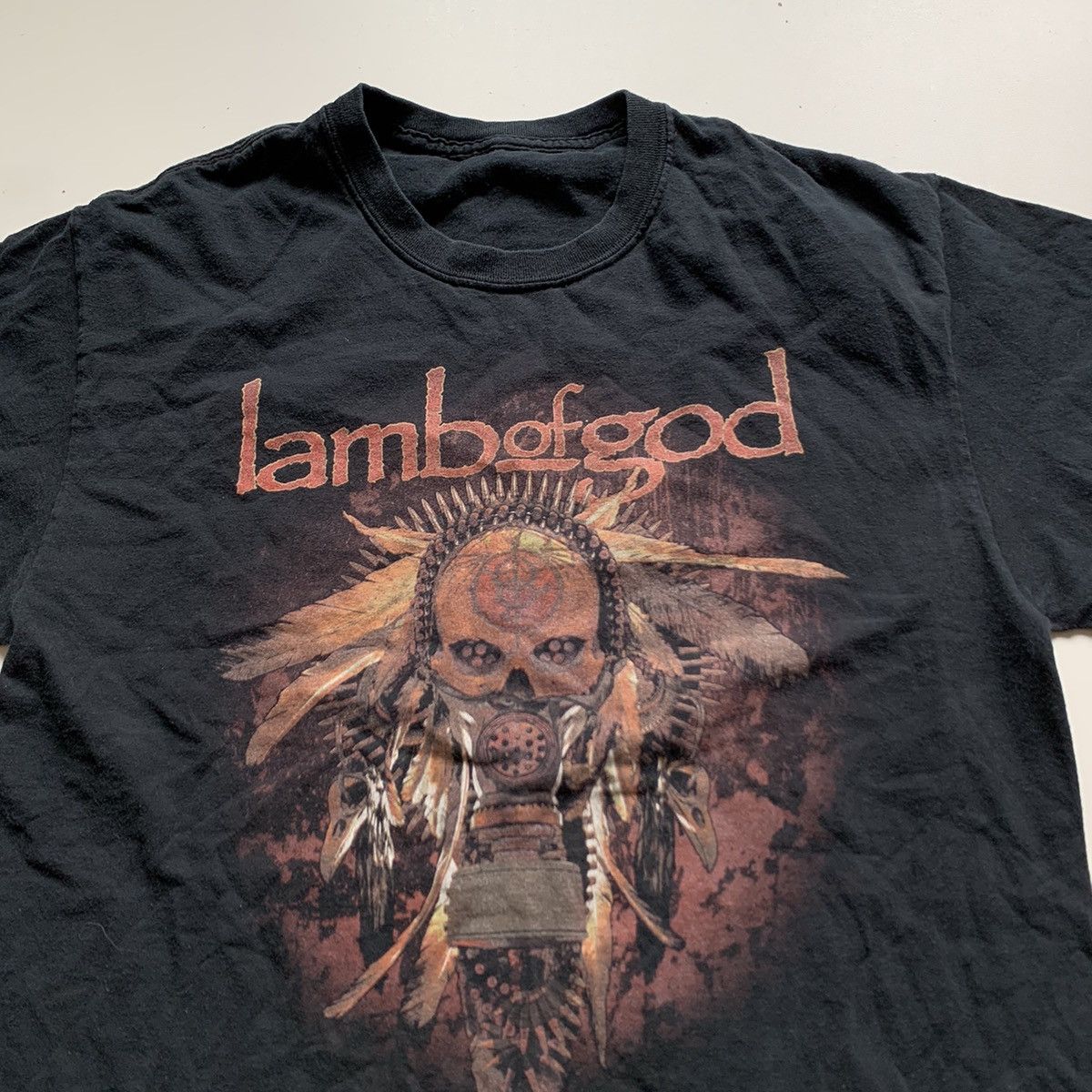 Band Tees Vintage 2000s Lamb Of God Graphic Faded Band T Shirt Large Size US L / EU 52-54 / 3 - 2 Thumbnail