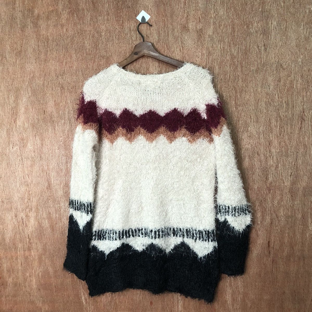 Vintage Cutie Blende Brown Shag Shaggy Fur Mohair Knitwear #6470 Size US M / EU 48-50 / 2 - 9 Thumbnail